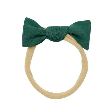 Tiny Nylon Bow in Evergreen