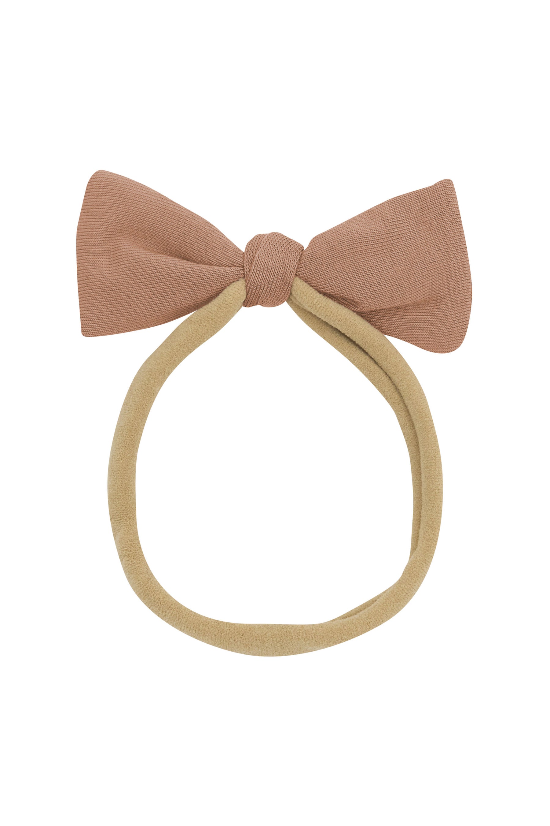 Product photo of the Tiny Nylon Bow in Latte
