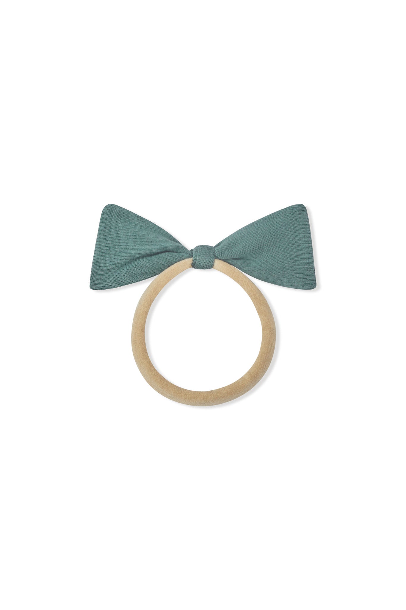 Tiny Nylon Bow in Pine color on a white background