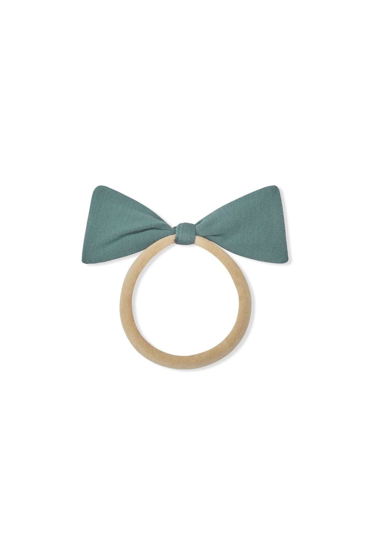 Tiny Nylon Bow in Pine on a white background