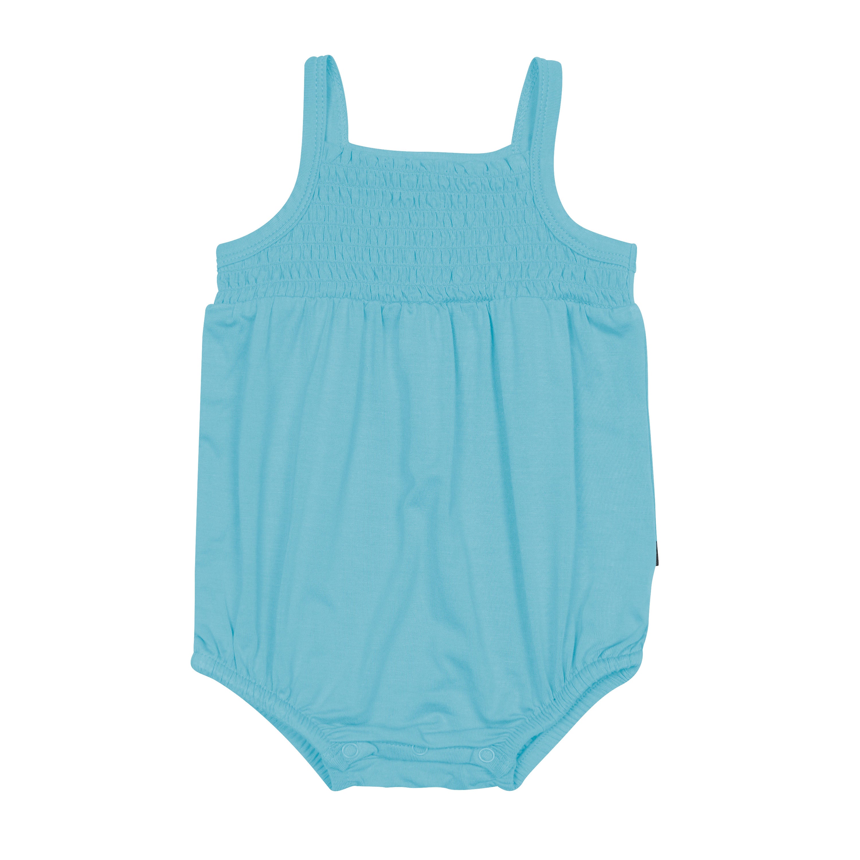 Smocked Bubble Romper in Makai