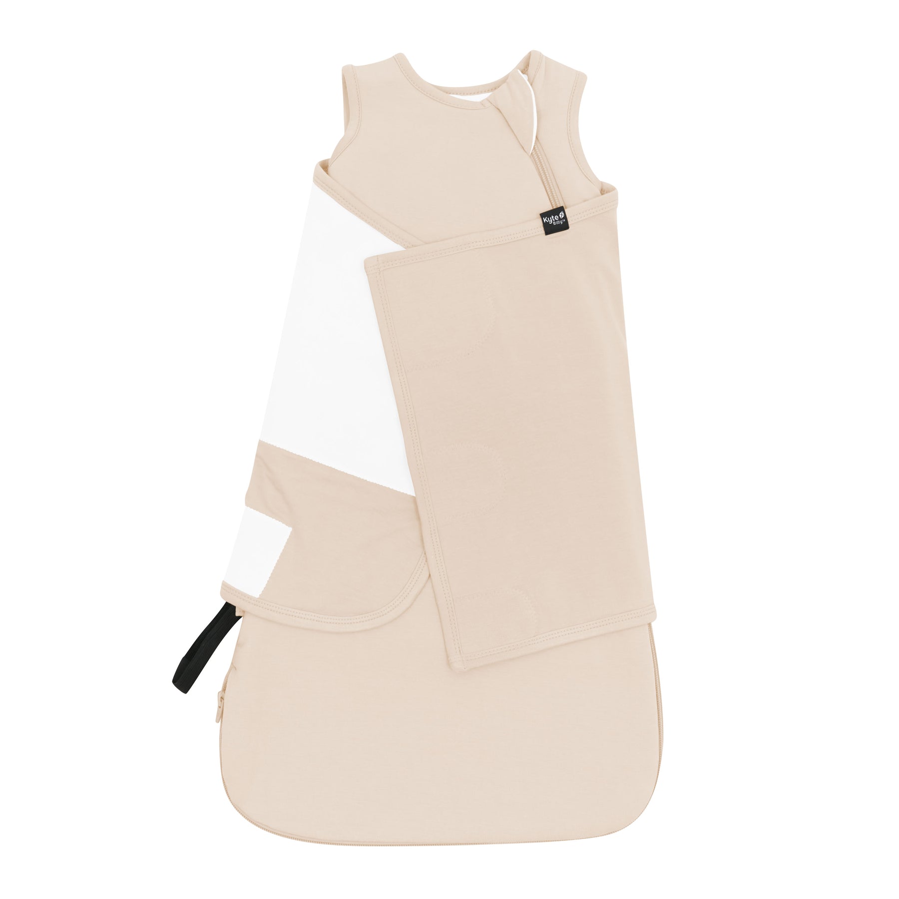 Sleep Bag Swaddler in Bisque 1.0 shown swaddled