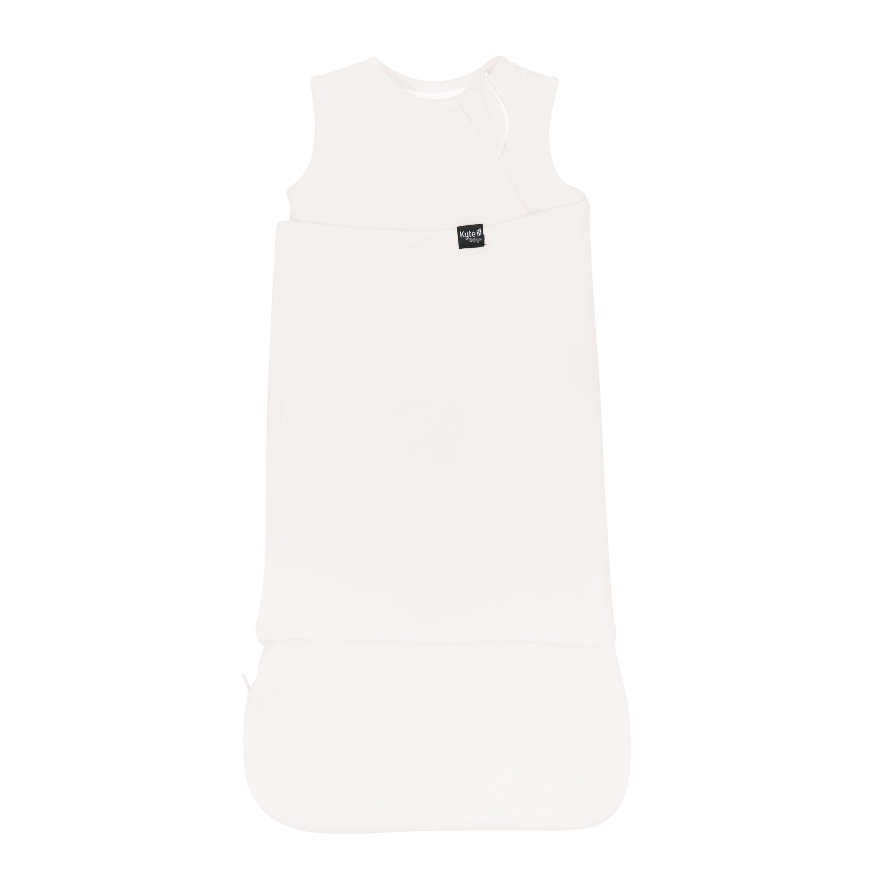 Sleep Bag Swaddler in Cloud 1.0 shown swaddled