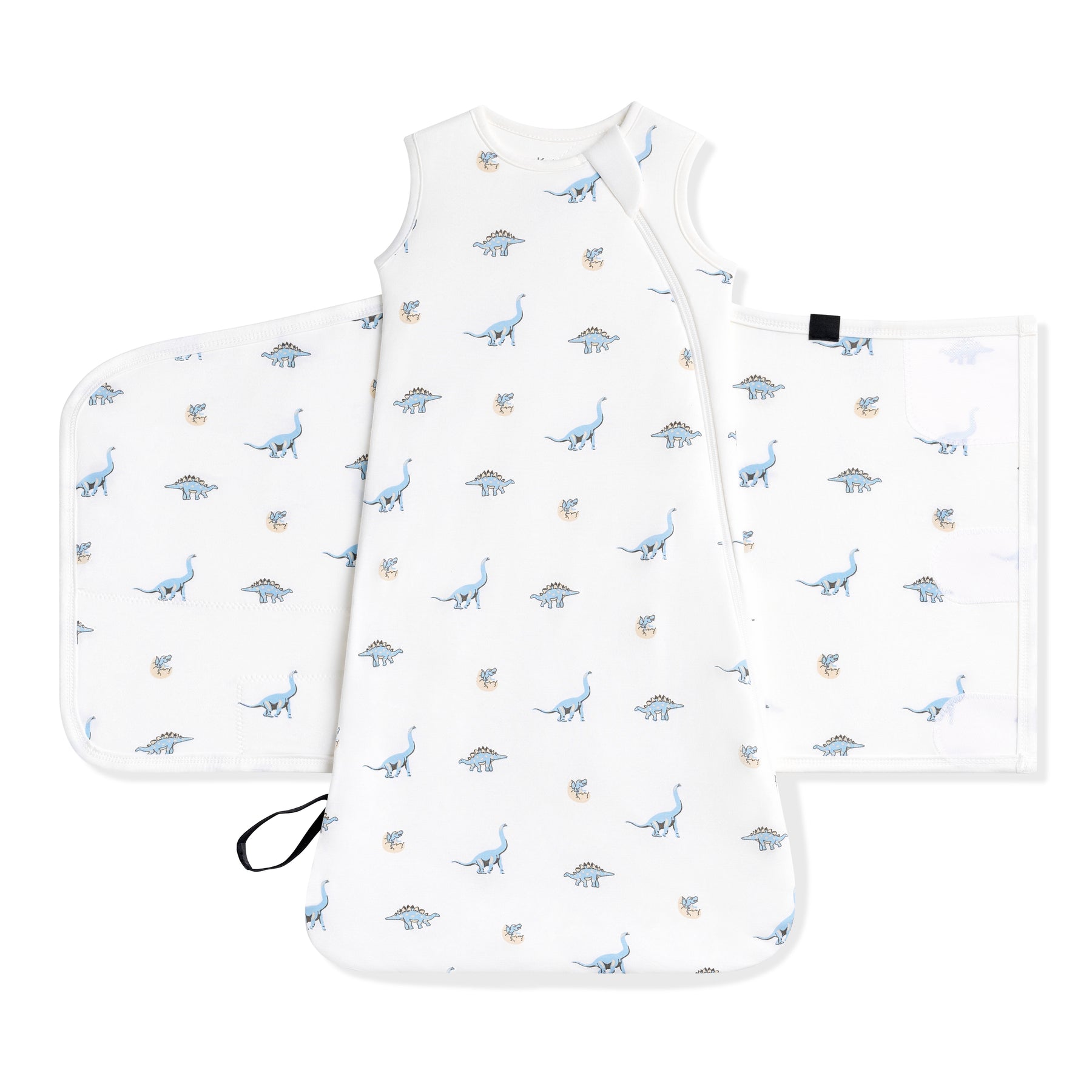 Sleep Bag Swaddler in Jurassic 1.0 shown unswaddled