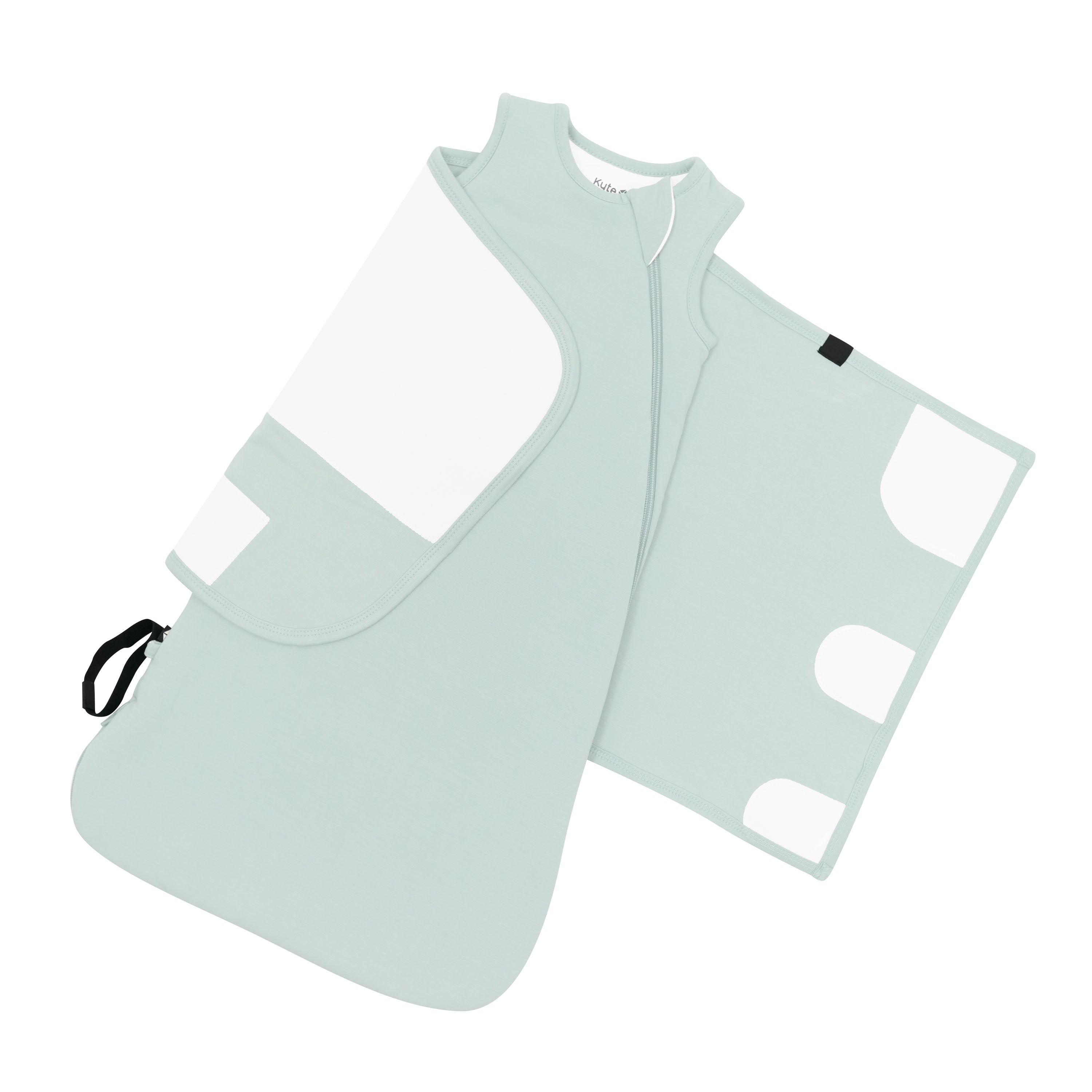 Adjustable velcro swaddle band shown on the Sleep Bag Swaddler in Sage 1.0