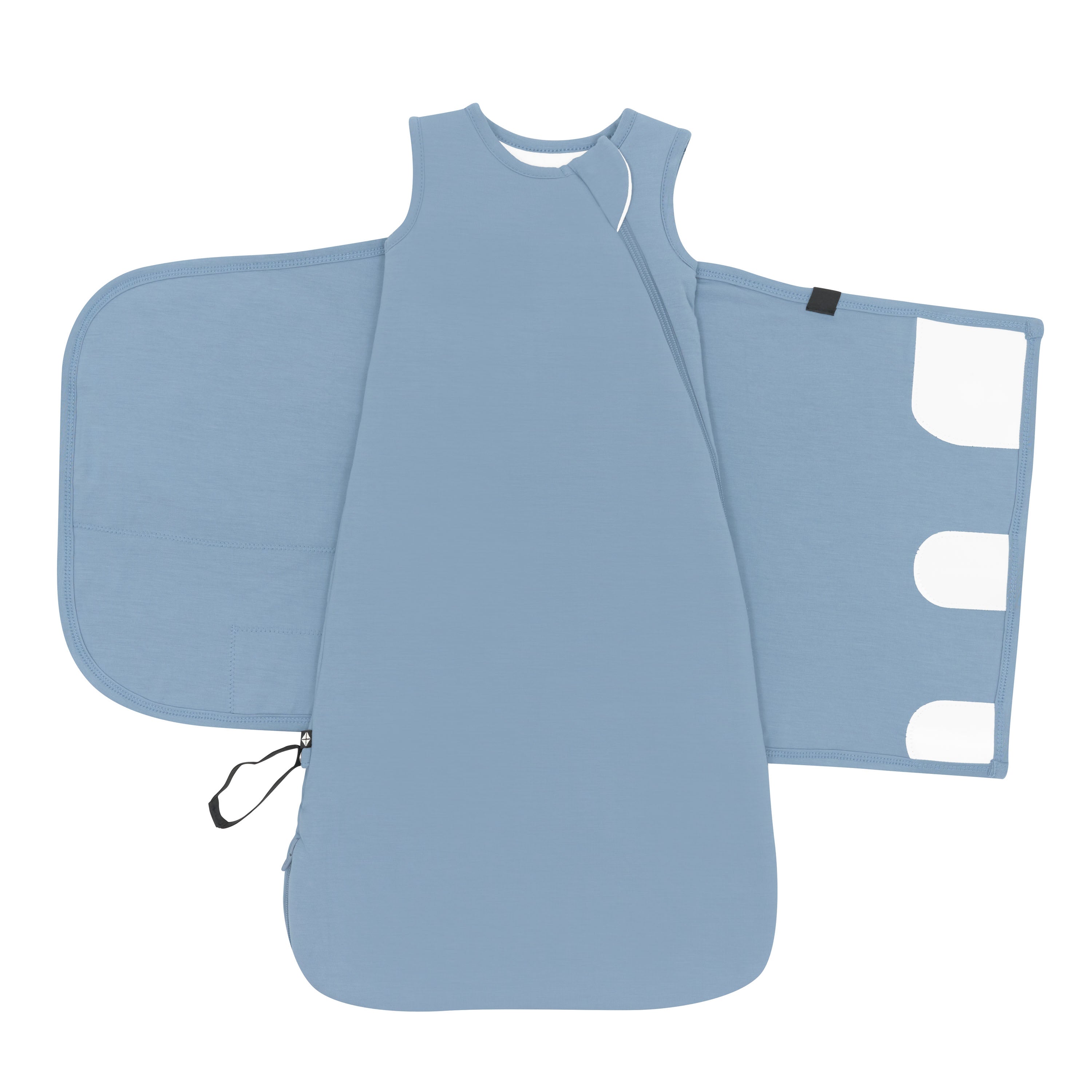 Sleep Bag Swaddler in Slate 1.0 shown unswaddled