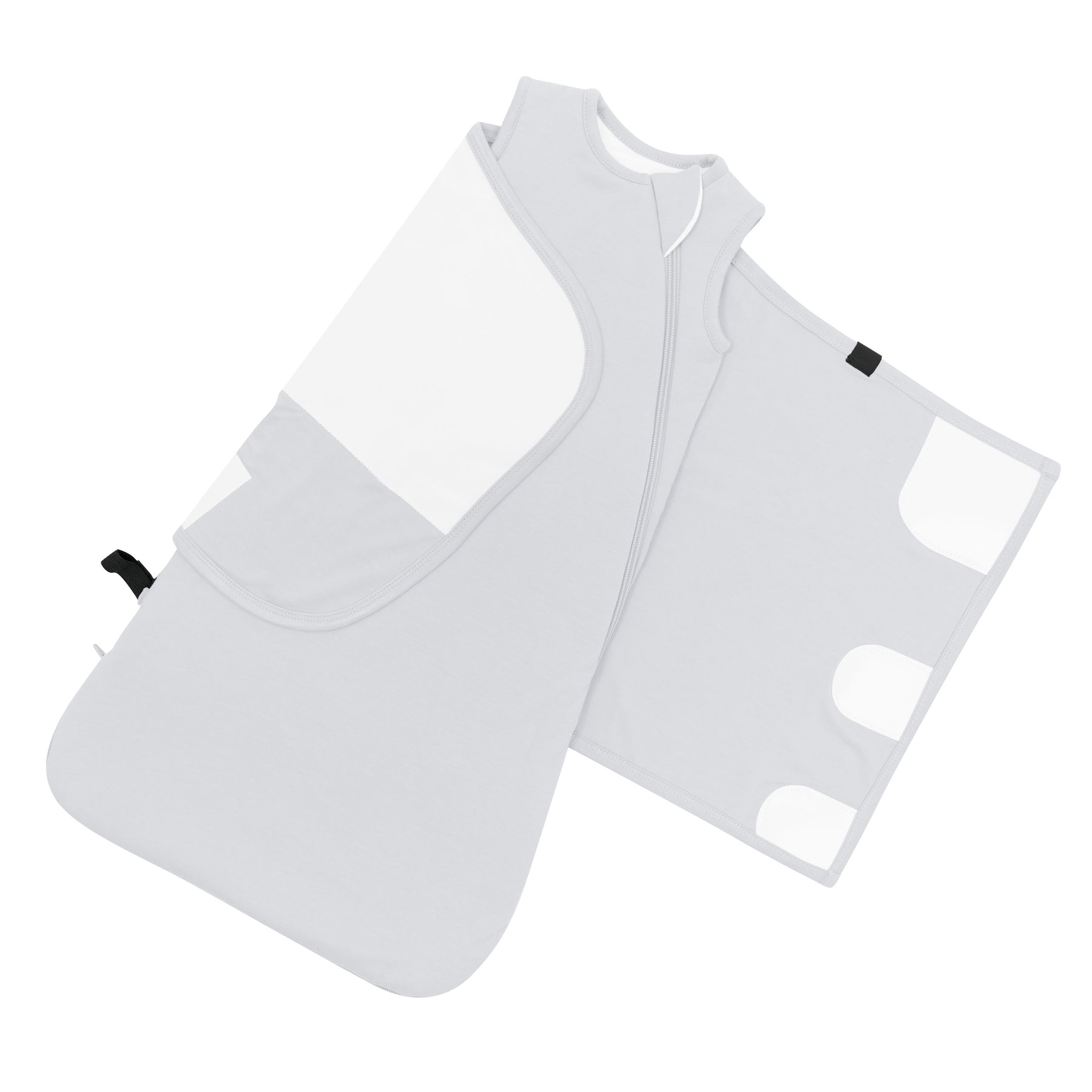 Adjustable velcro wrap shown on the Sleep Bag Swaddler in Storm 1.0