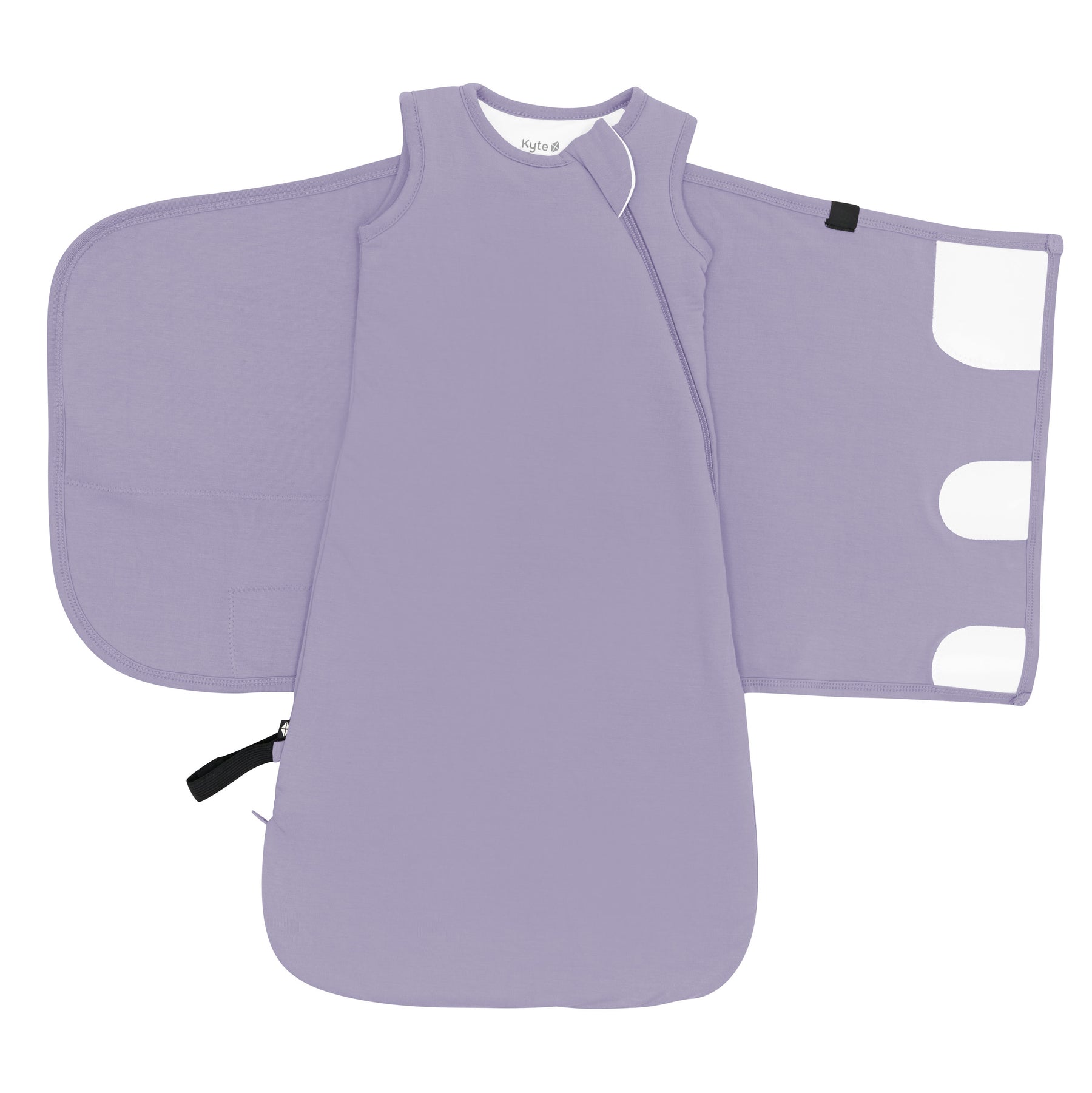 Sleep Bag Swaddler in Taro 1.0 shown unswaddled