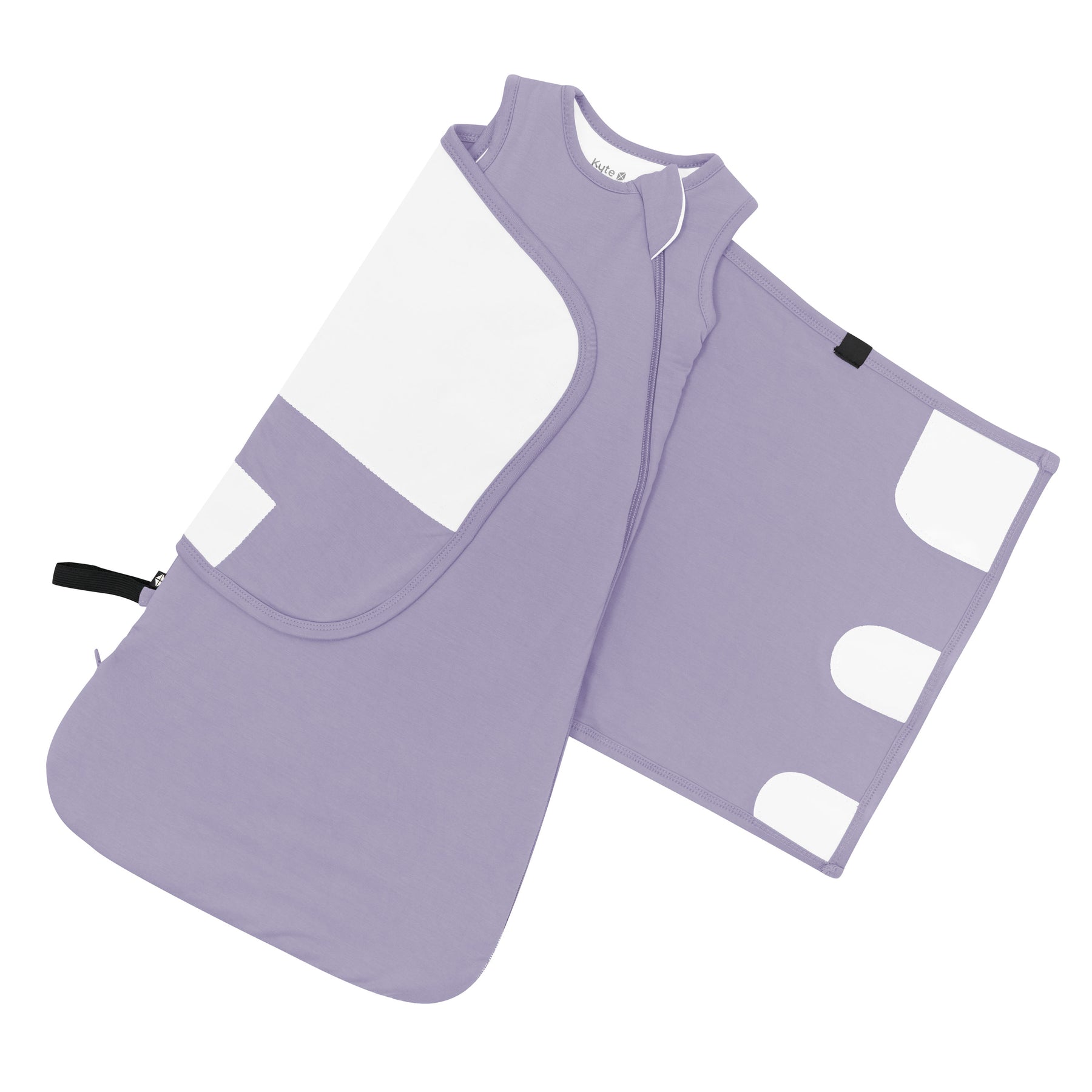 Adjustable velcro swaddle wrap shown on the Sleep Bag Swaddler in Taro 1.0
