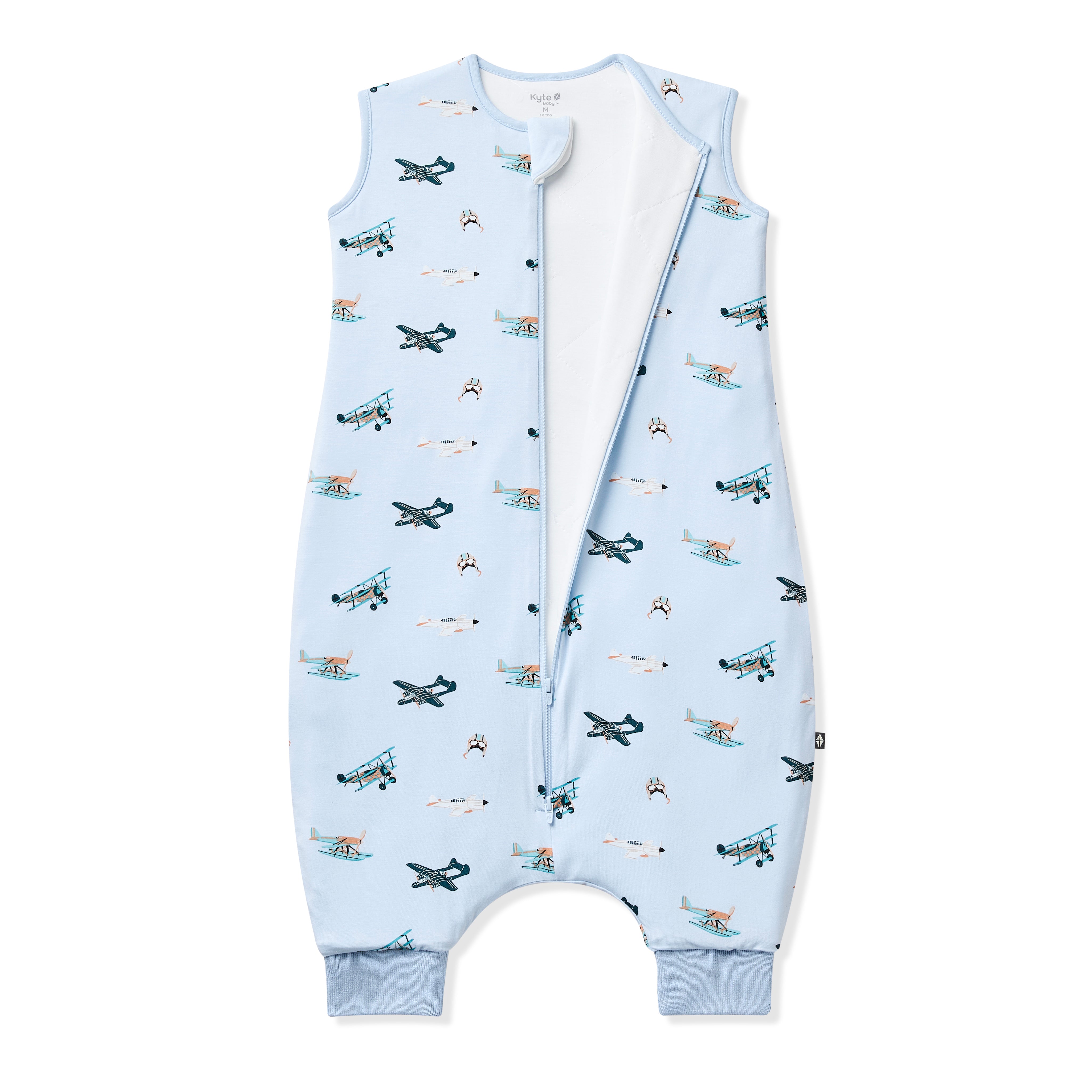 Sleep Bag Walker in Take Off 1.0 shown unzipped