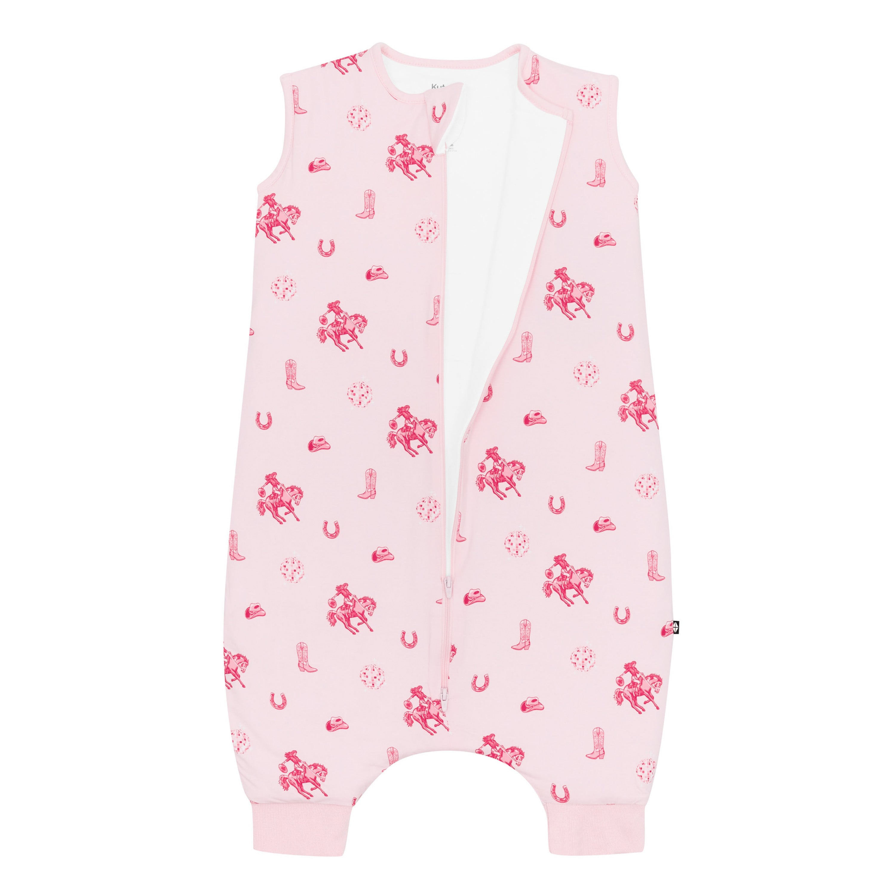 Sleep Bag Walker in Disco Cowgirl 1.0 shown unzipped