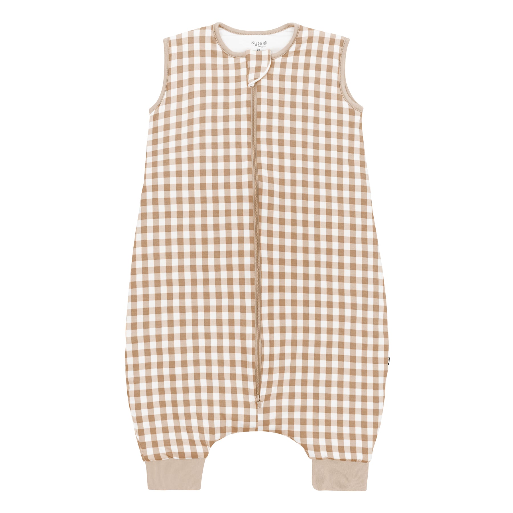 Sleep Bag Walker in Gingham Bisque 1.0 shown zipped