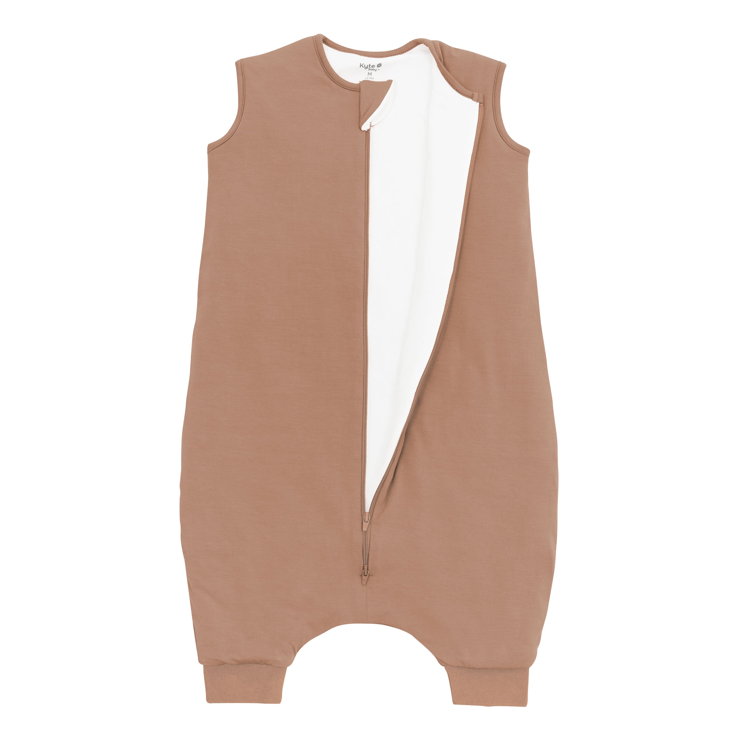 Sleep Bag Walker in Latte 1.0 shown unzipped