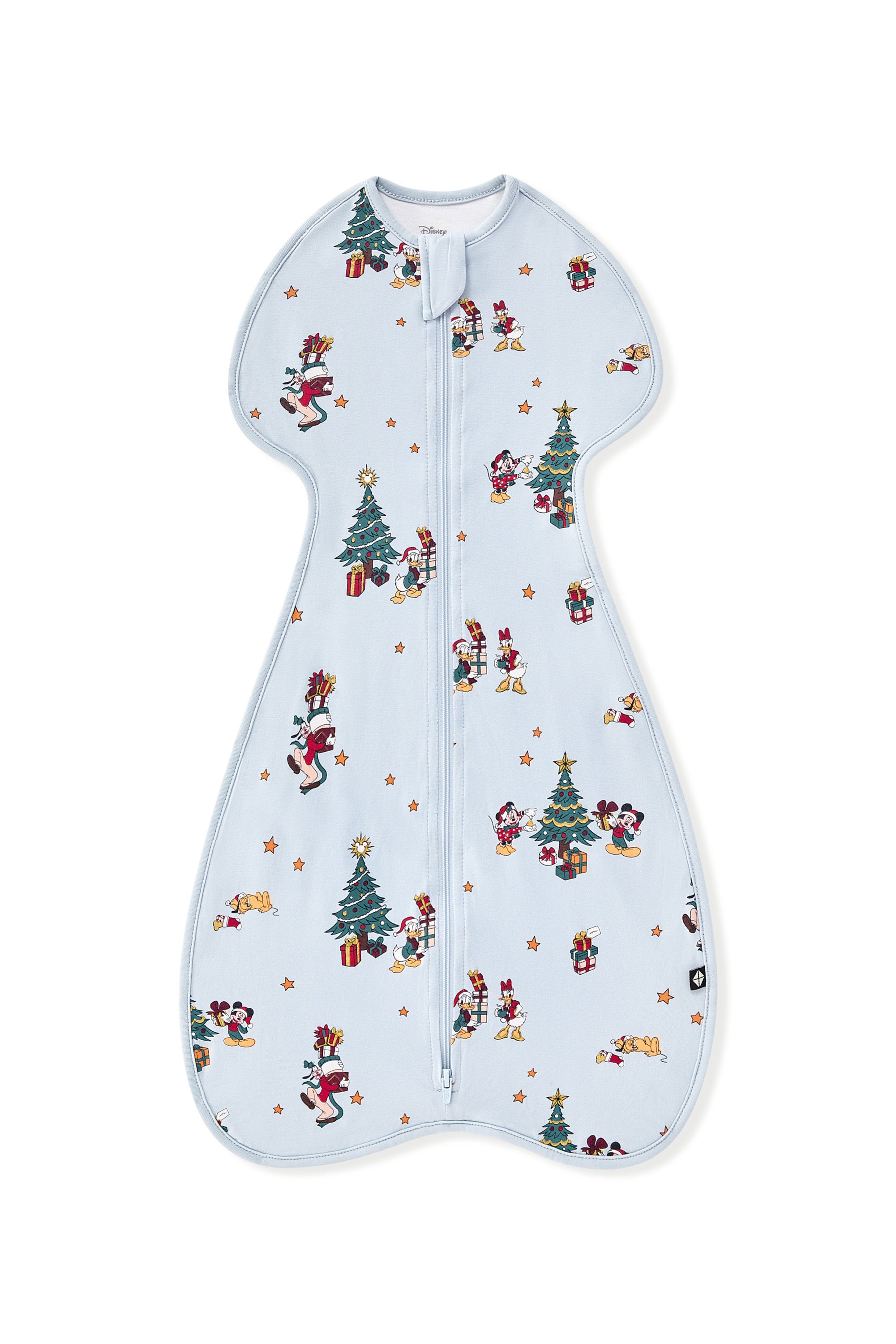 Swaddle Bag in Mickey & Friends Christmas 0.5 print on a white background