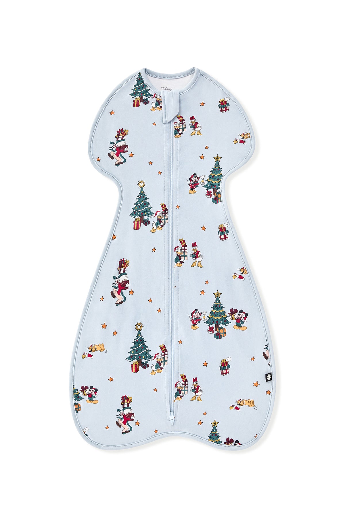 Swaddle Bag in Mickey & Friends Christmas 0.5 print on a white background