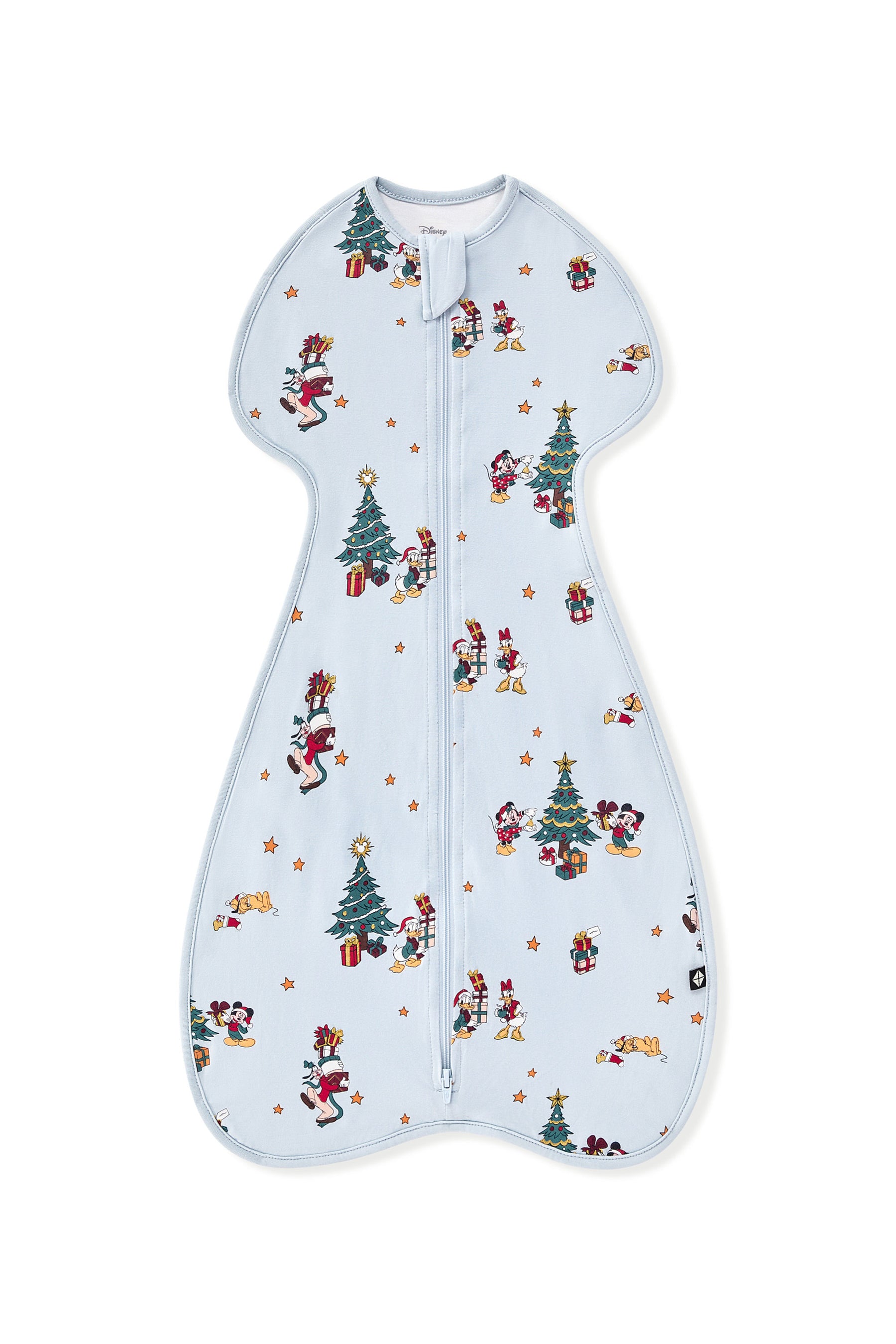 Swaddle Bag in Mickey & Friends Christmas 0.5 print on a white background