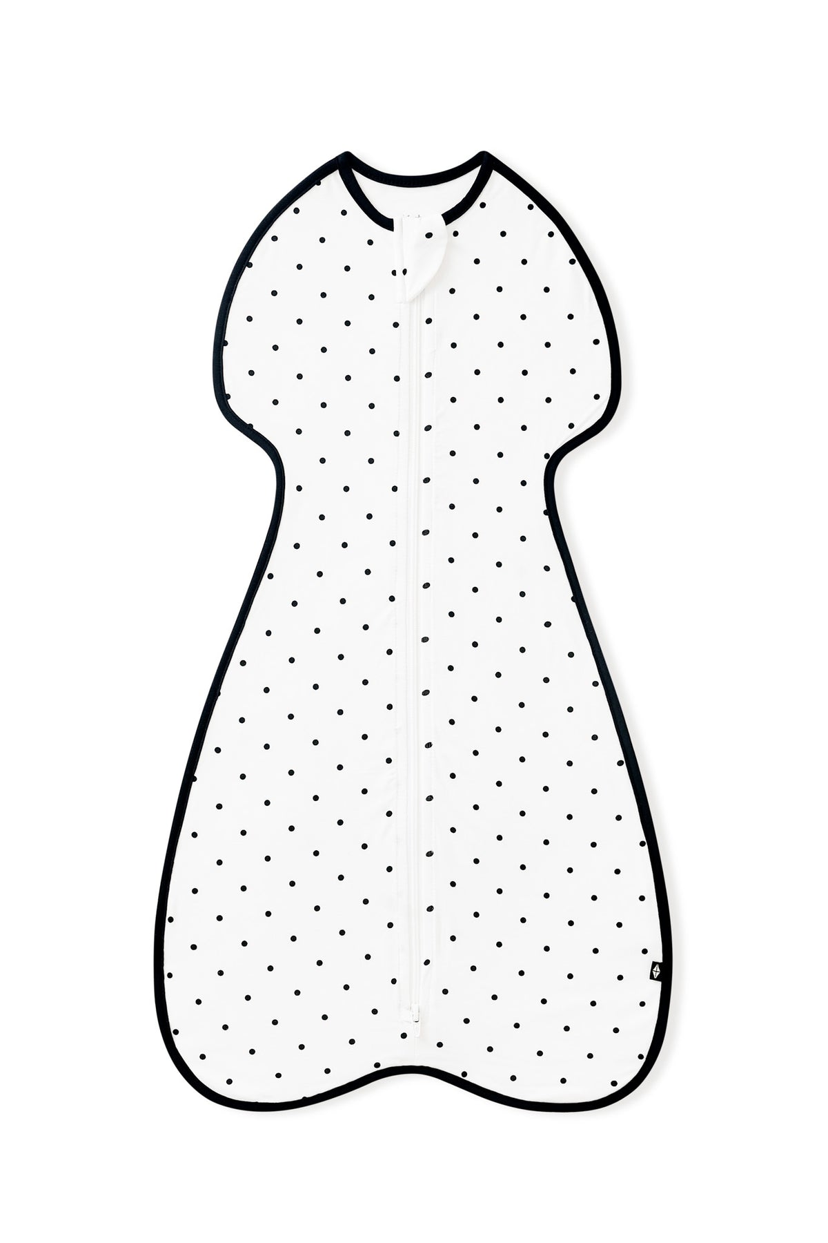 Swaddle Bag in Midnight Polka Dot on white background