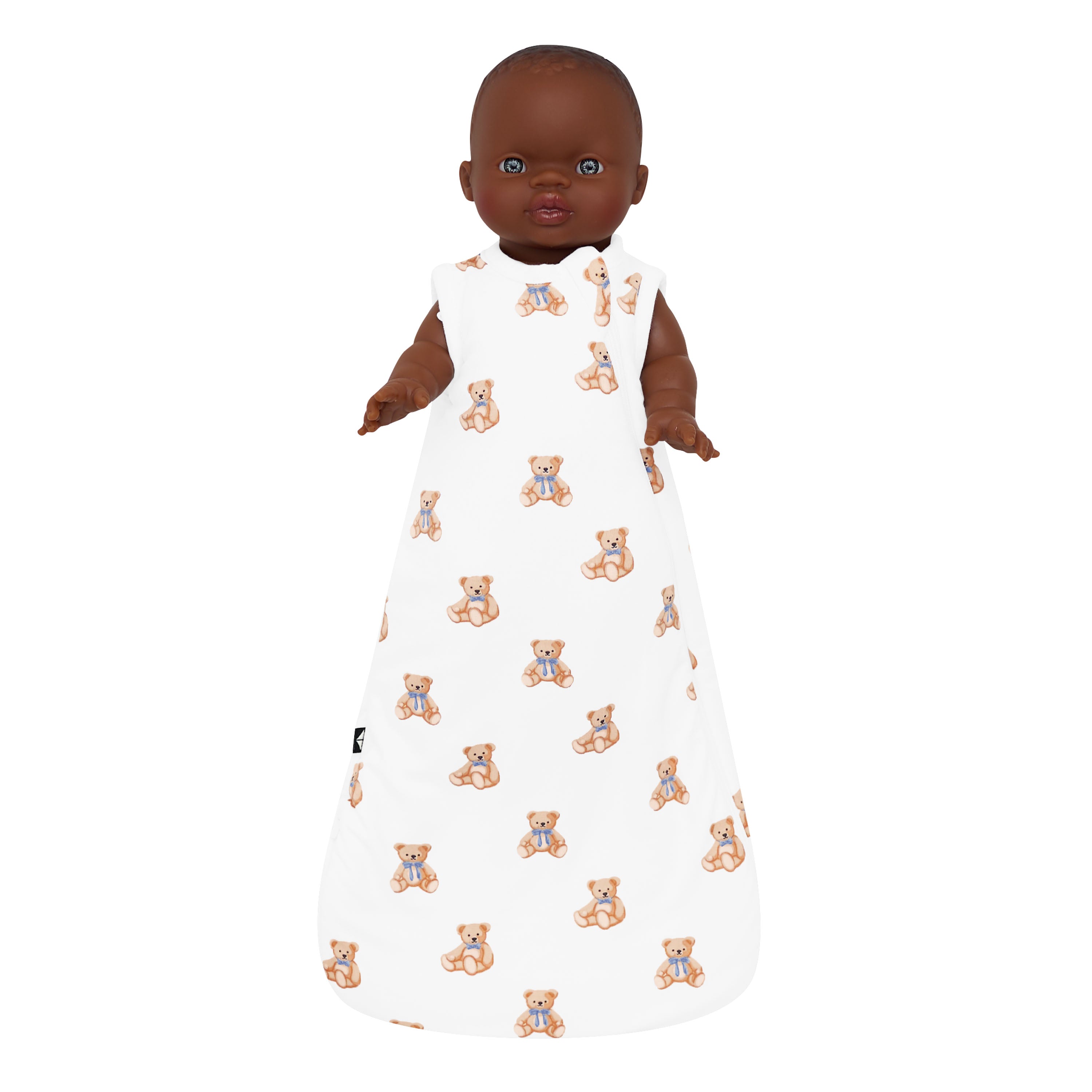 Kyte Baby's Baby Doll Sleep Bag in Teddy Bear on doll