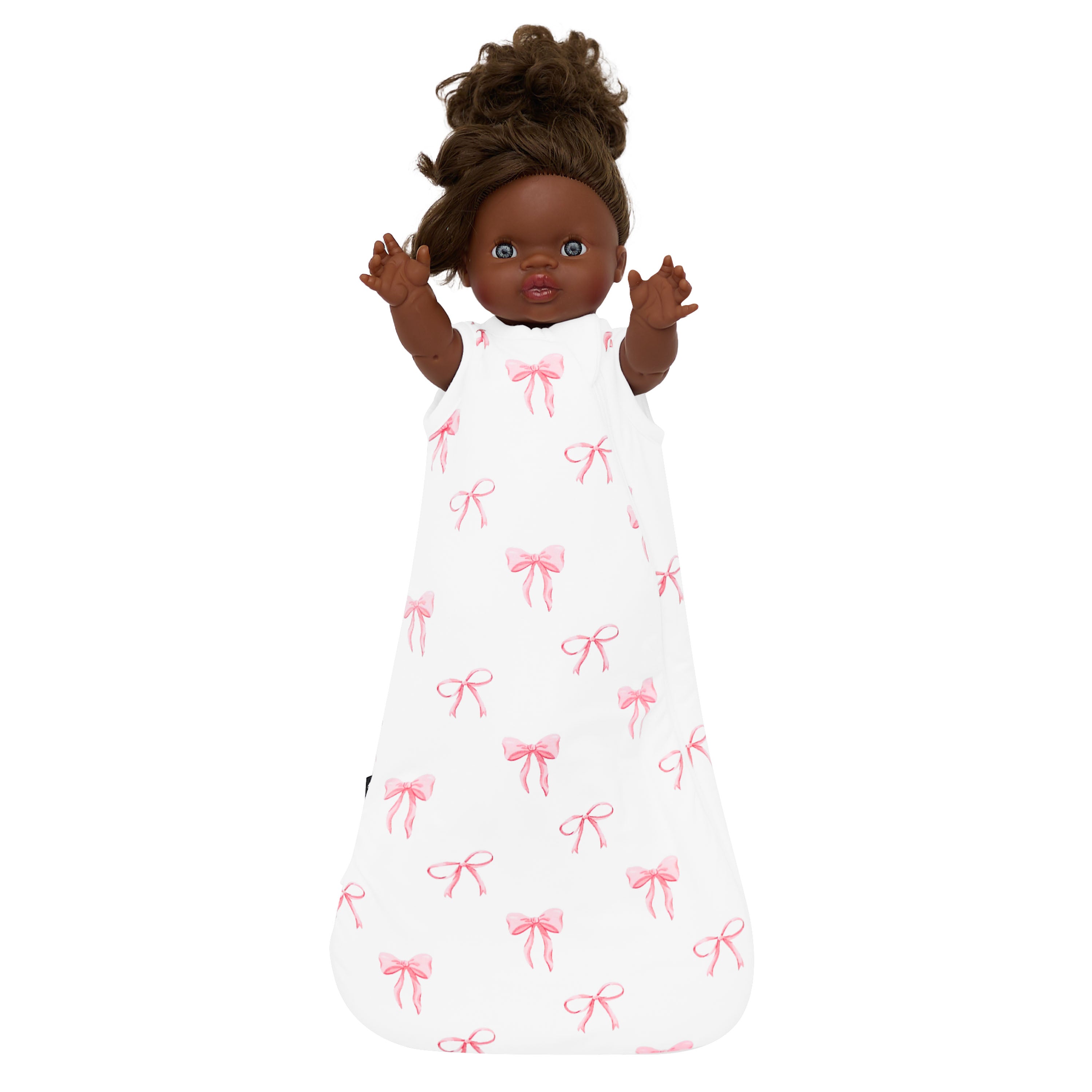 Kyte Baby's Baby Doll Sleep Bag in Bow on doll