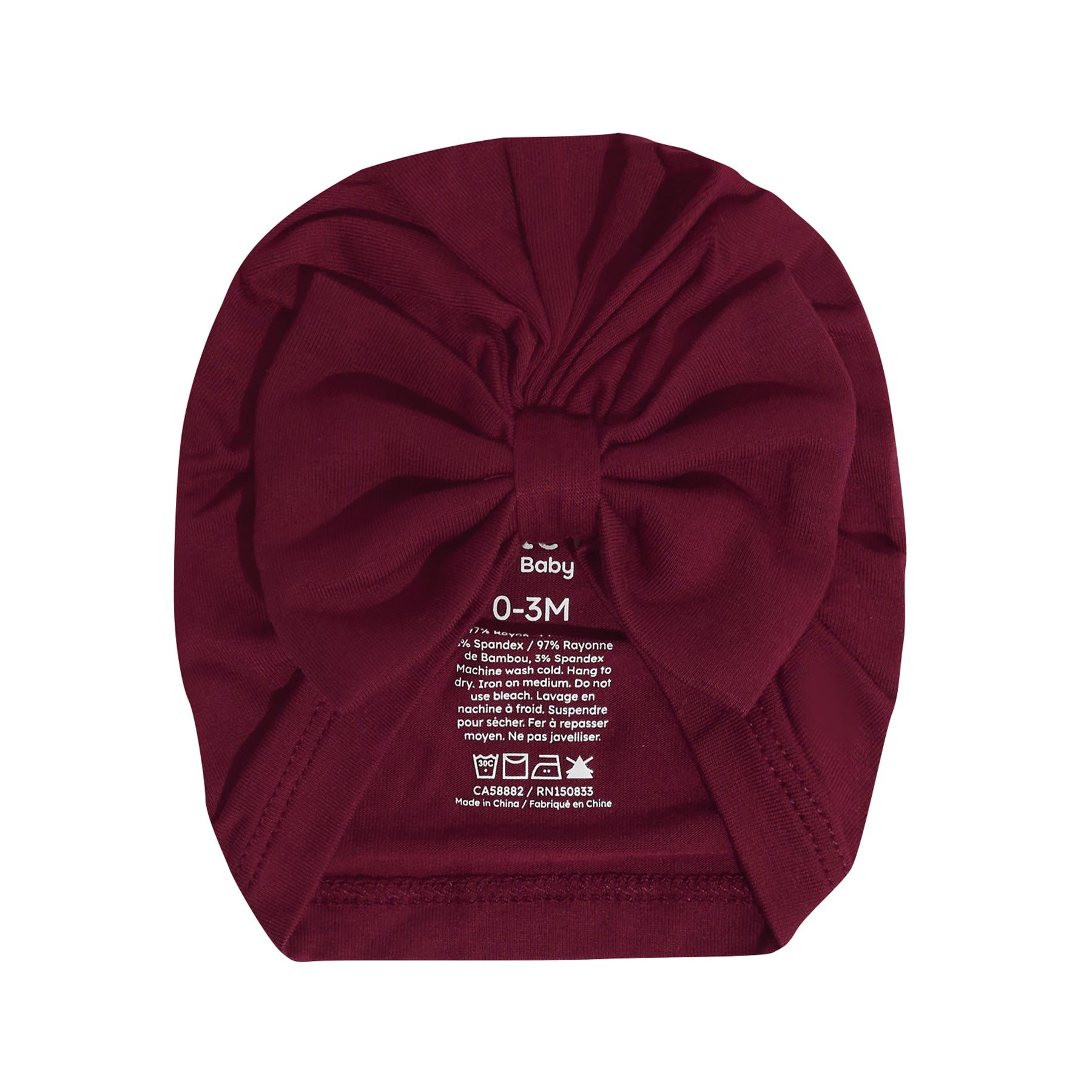 Bamboo Bow Headwrap in Burgundy
