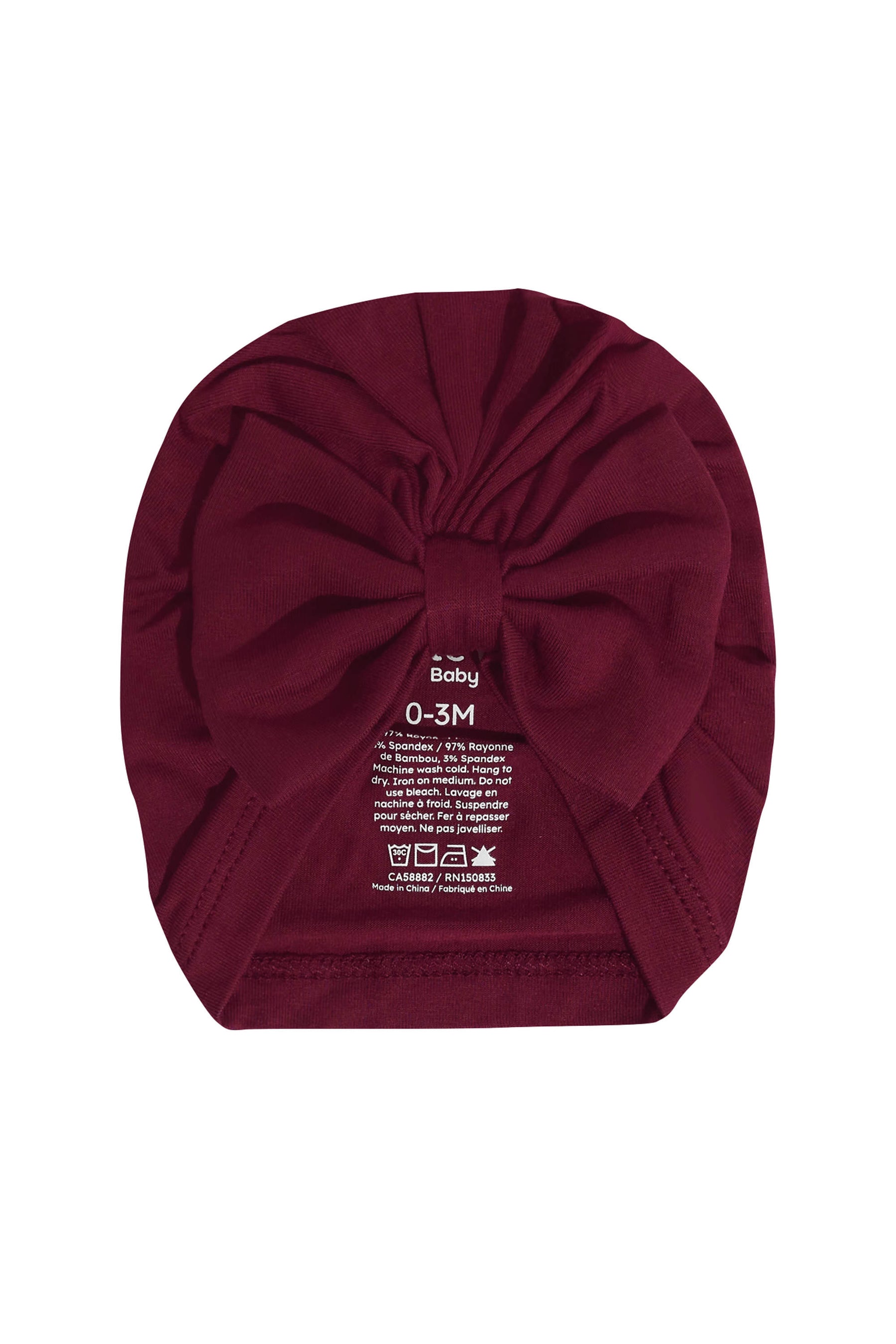 Bamboo Bow Headwrap in Burgundy