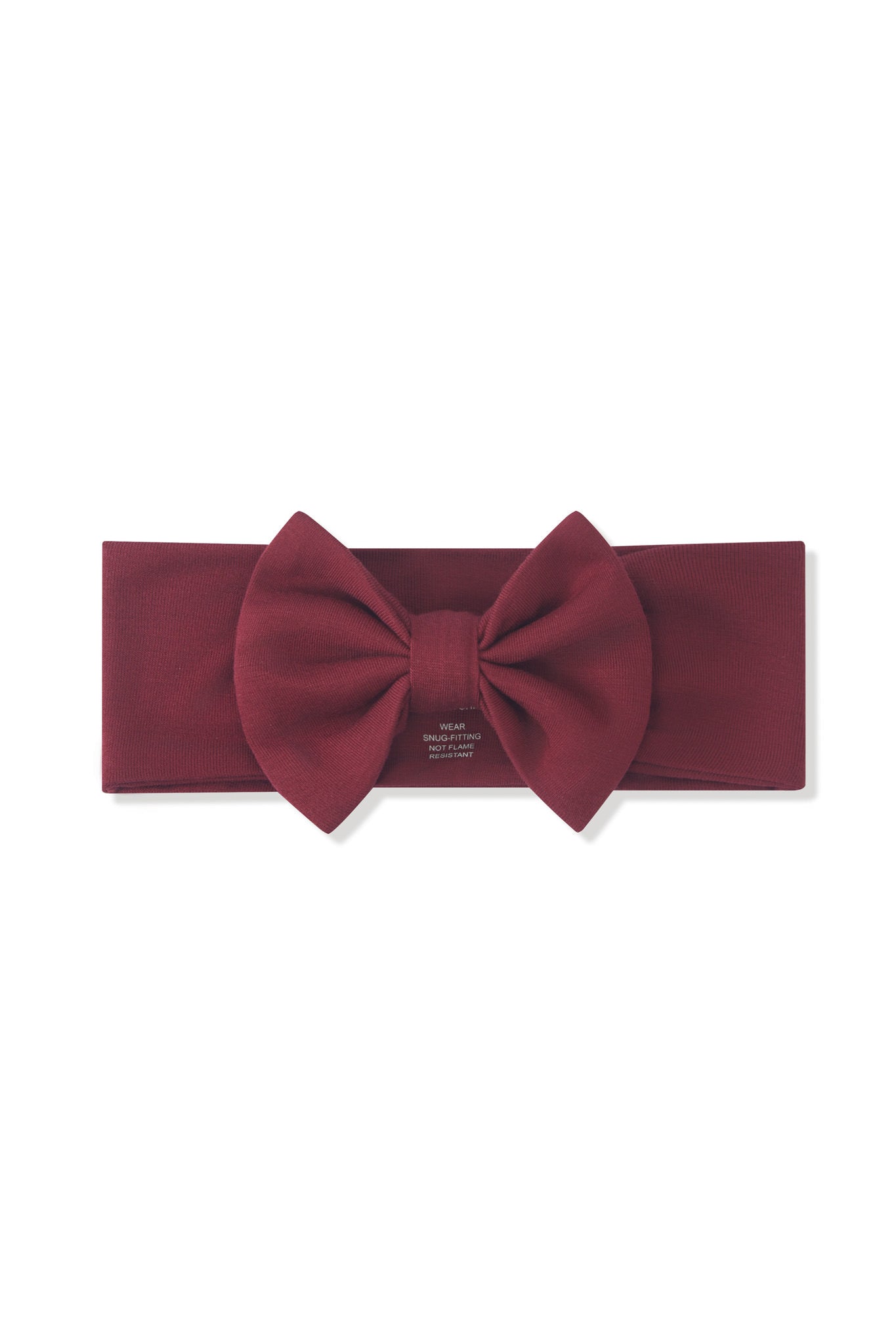 Bow Headband in Burgundy on a white background