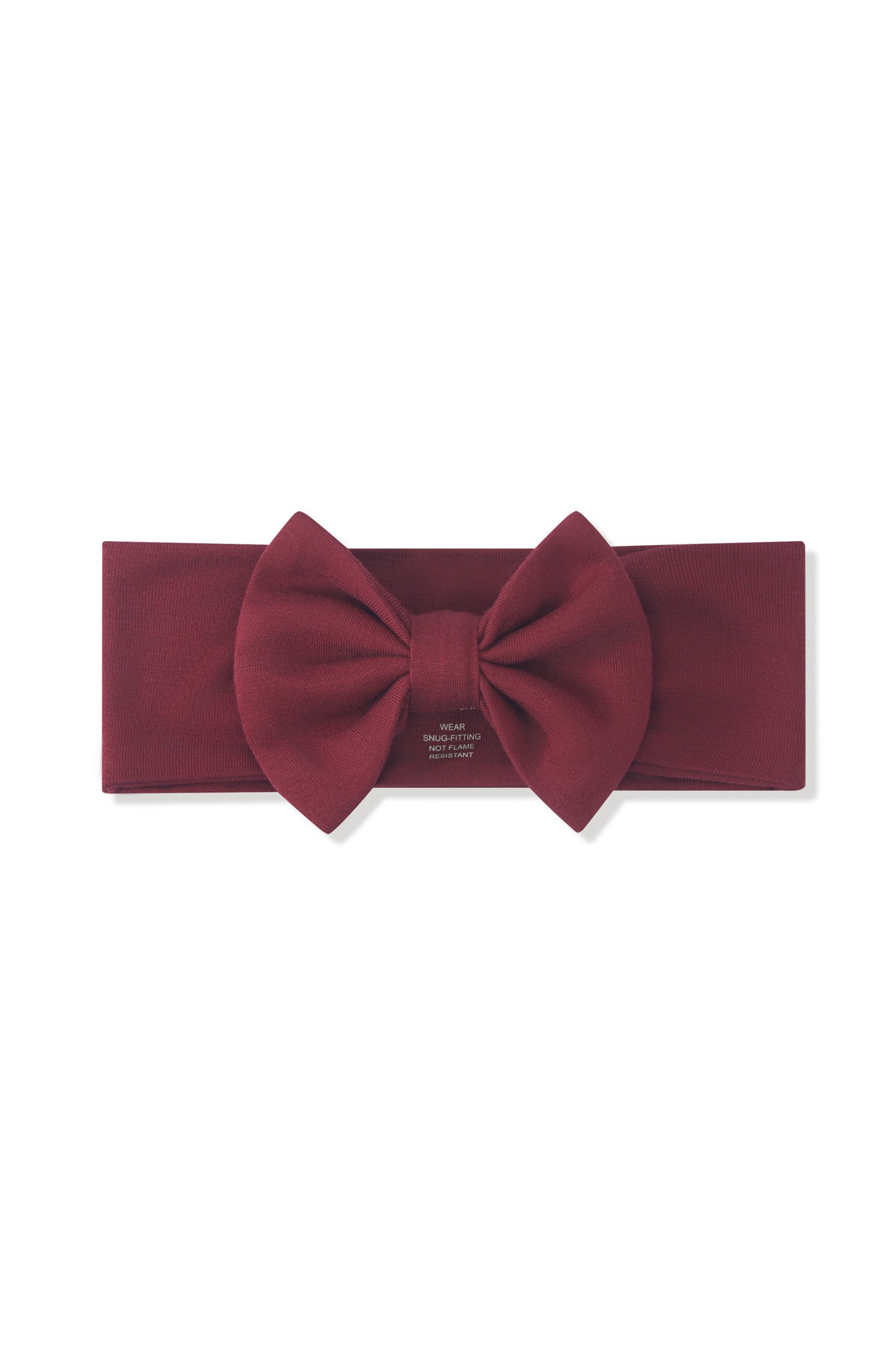Bow Headband in Burgundy on a white background