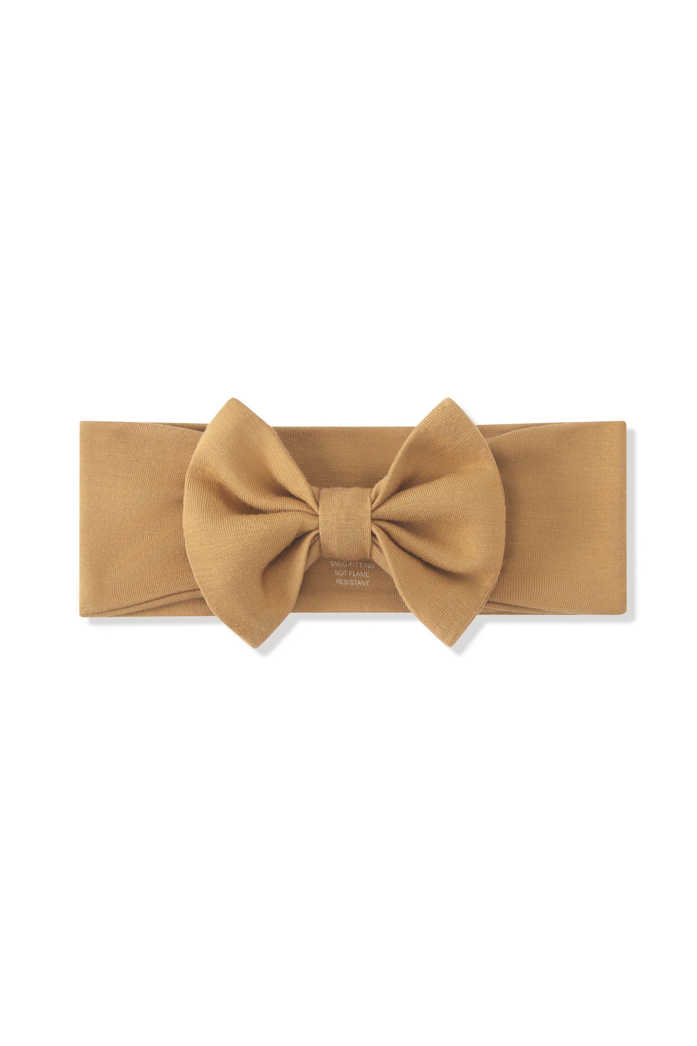 Bow Headband in Ochre on a white background