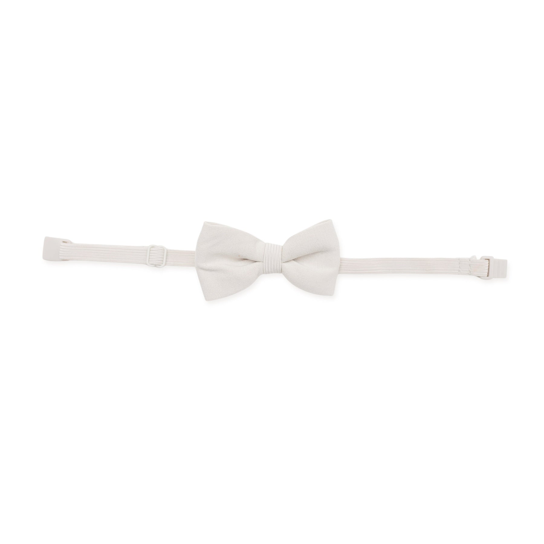 Bow Tie in Oat laid flat out on a white background