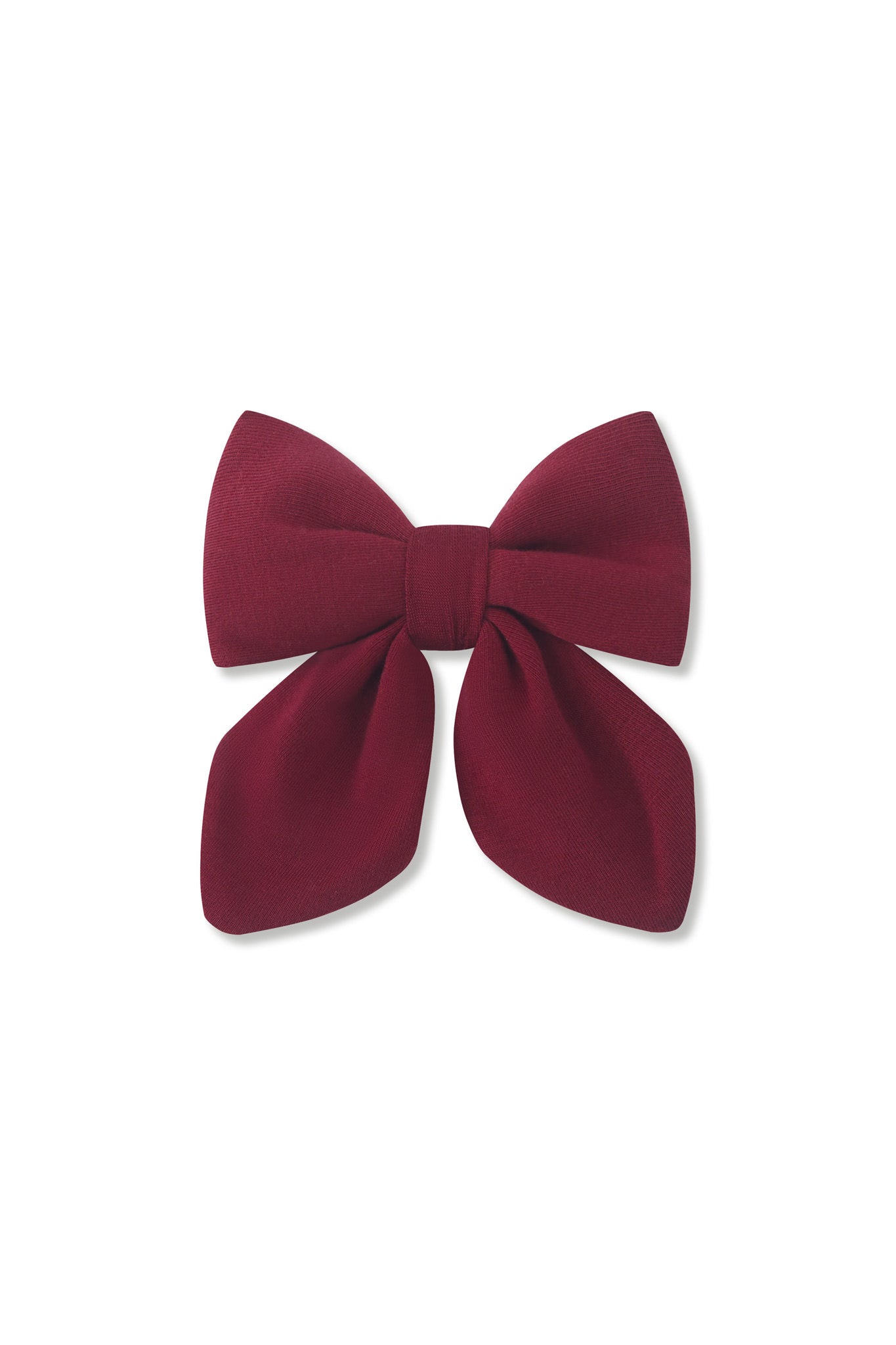 Medium Alligator Clip Bow in Burgundy on a white background