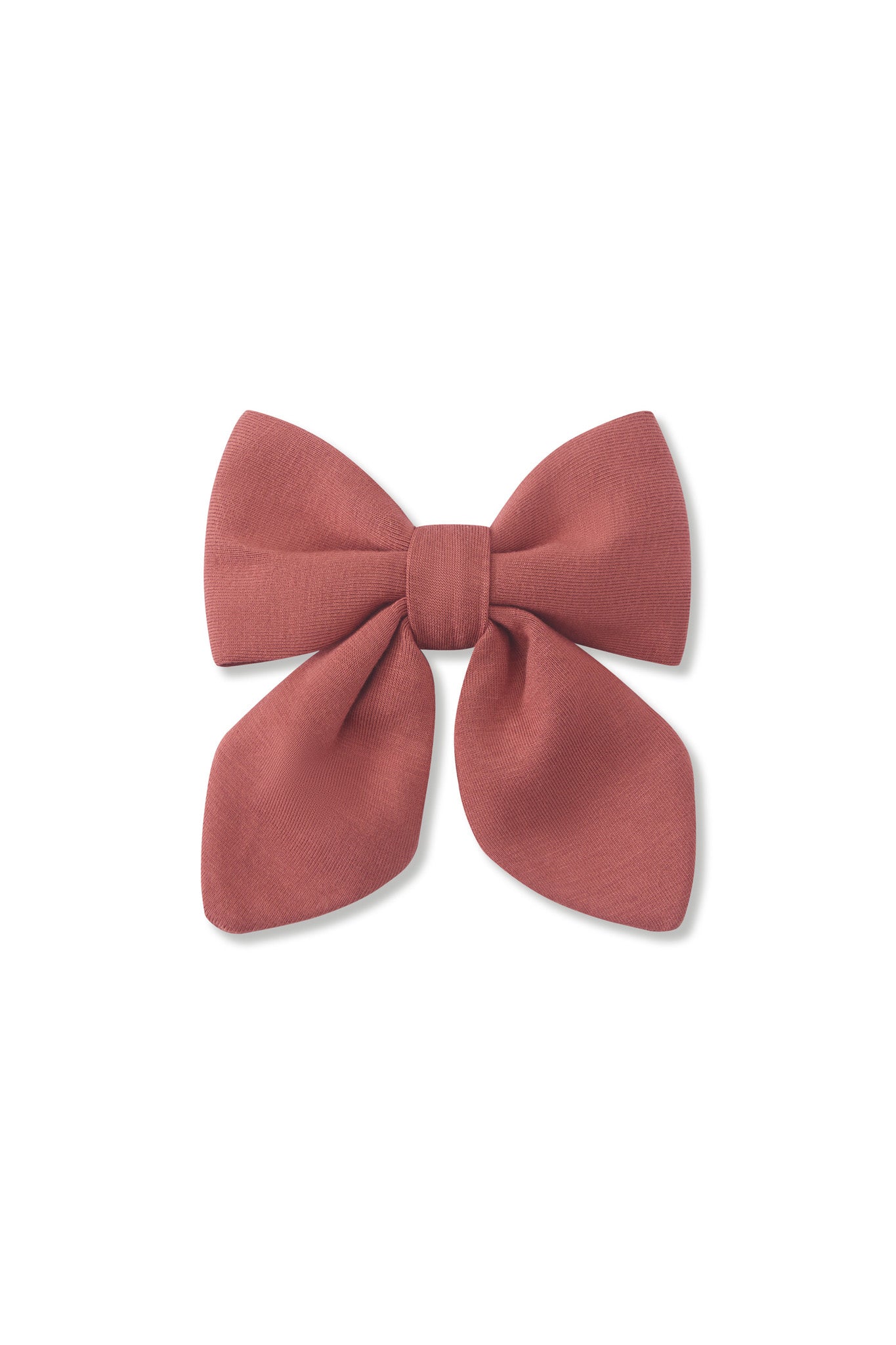 Medium Alligator Clip Bow in Ember on a white background