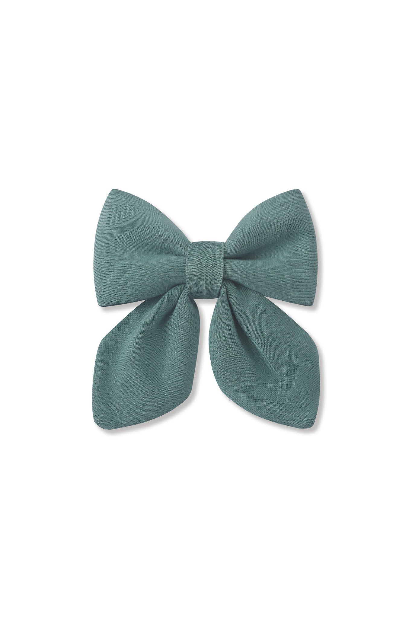 Medium Alligator Clip Bow in Pine on a white background