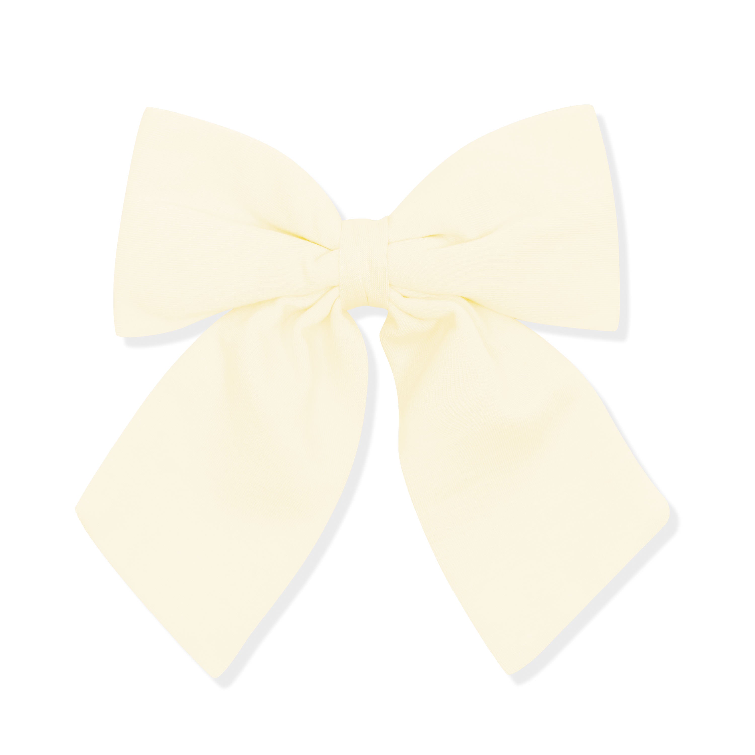 Product photo of the Large Alligator Clip Bow in Chamomile