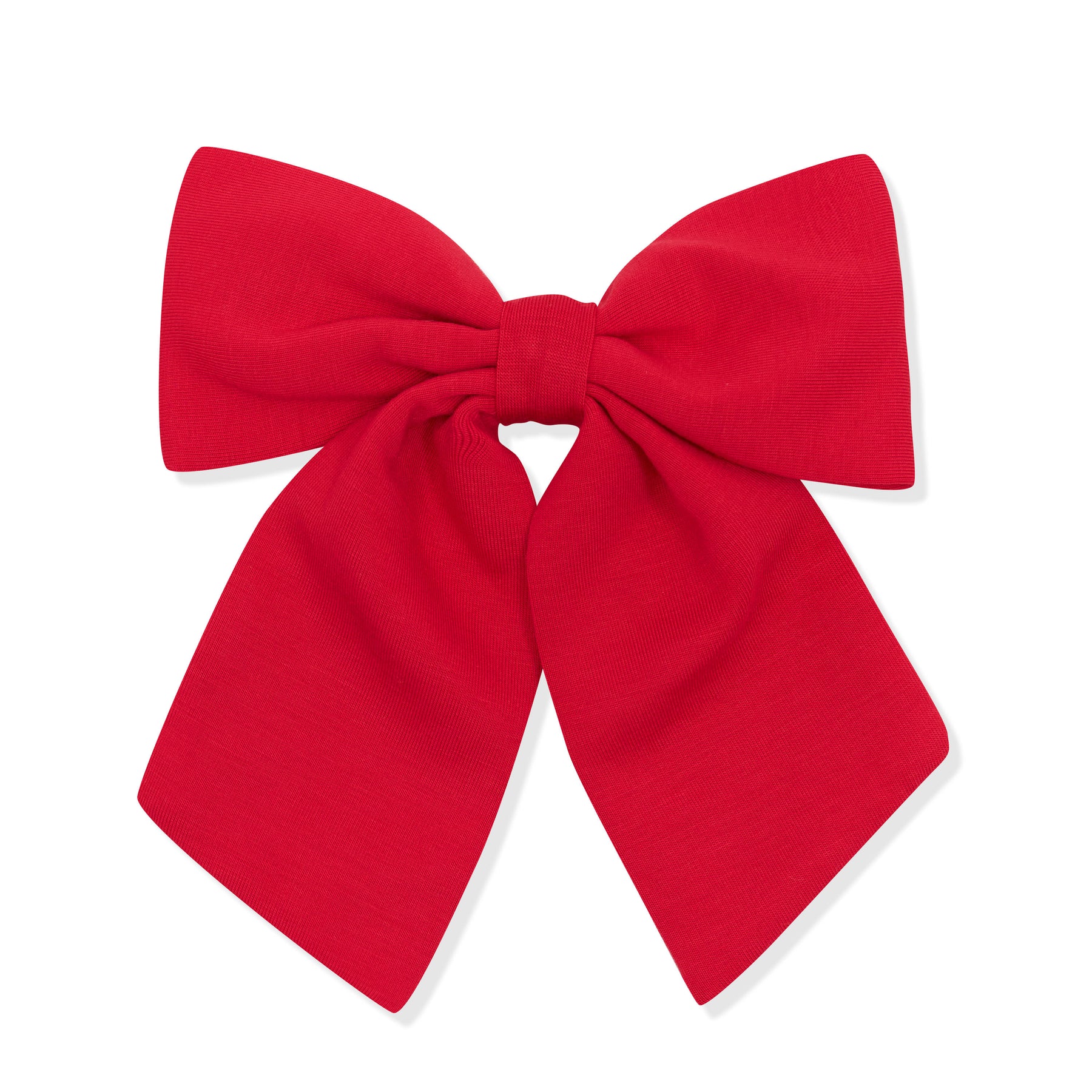 Large Alligator Clip Bow in Cardinal