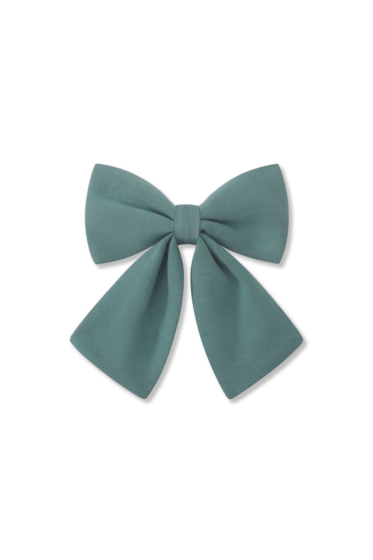 Large Alligator Clip Bow in Pine on a white background