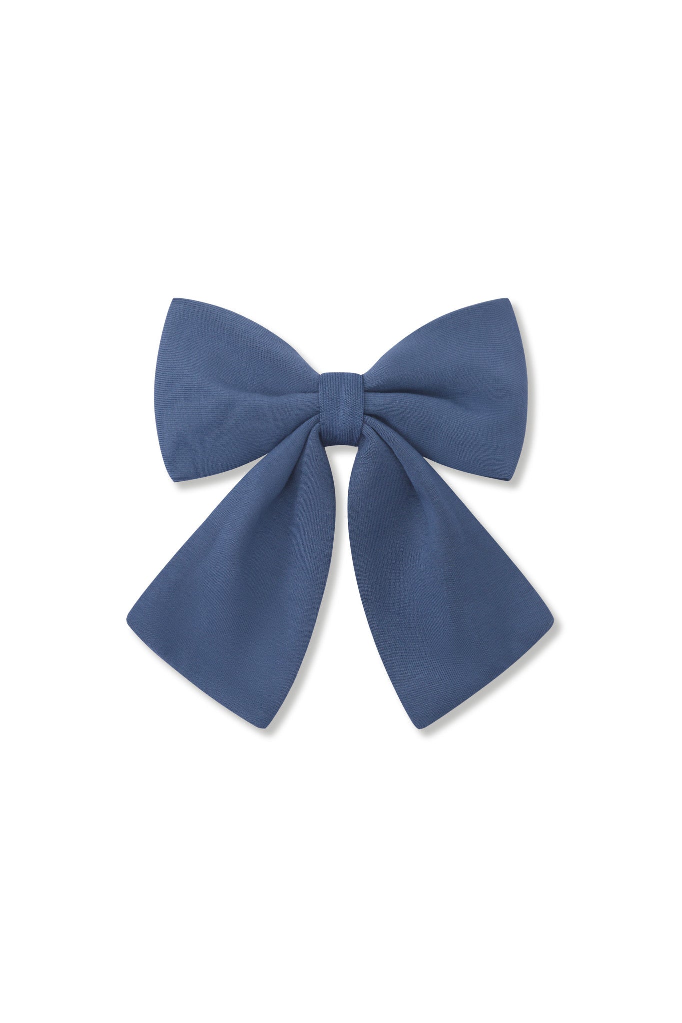 Large Alligator Clip Bow in Oxford on a white background