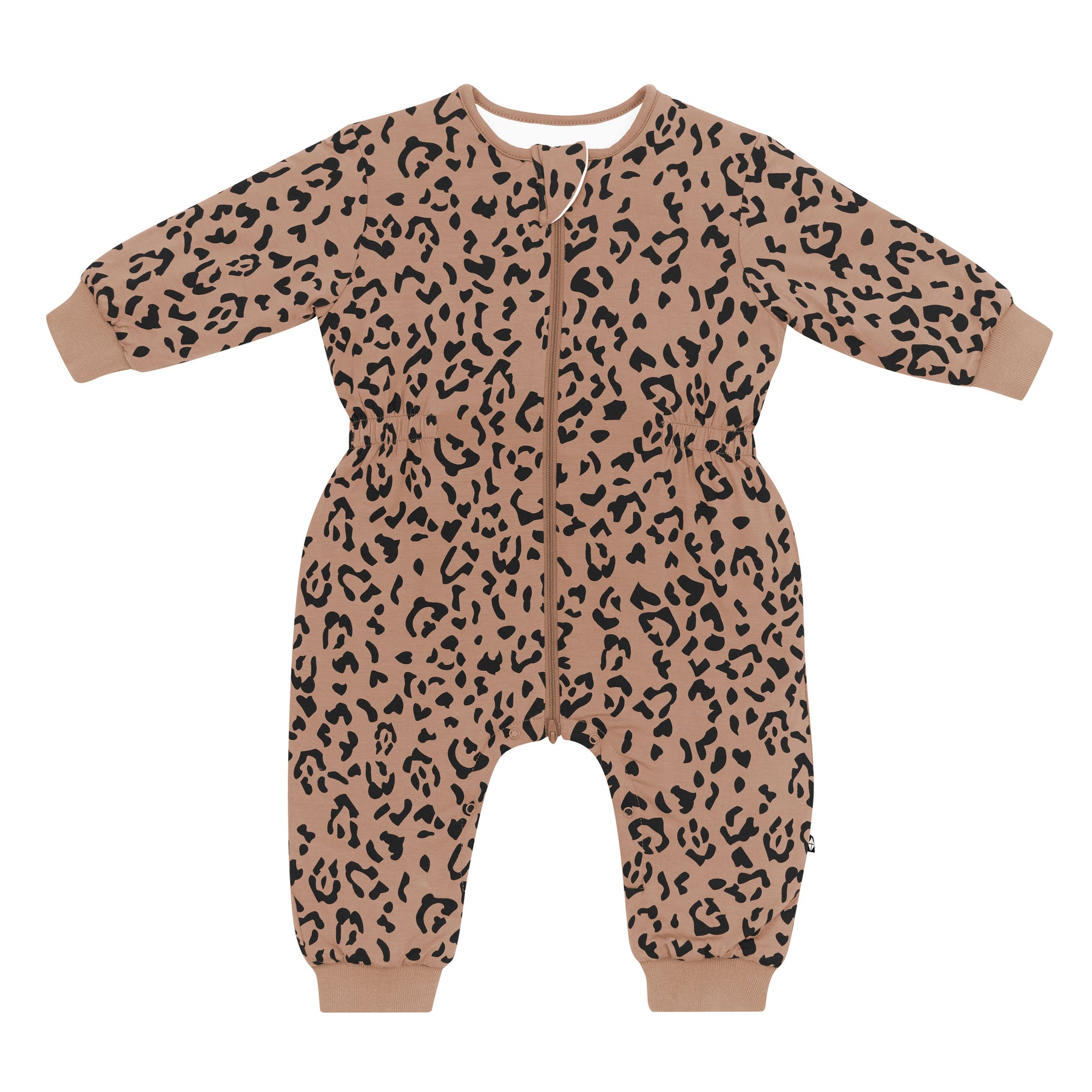 Product photo of the Cozy Playsuit in Latte Leopard