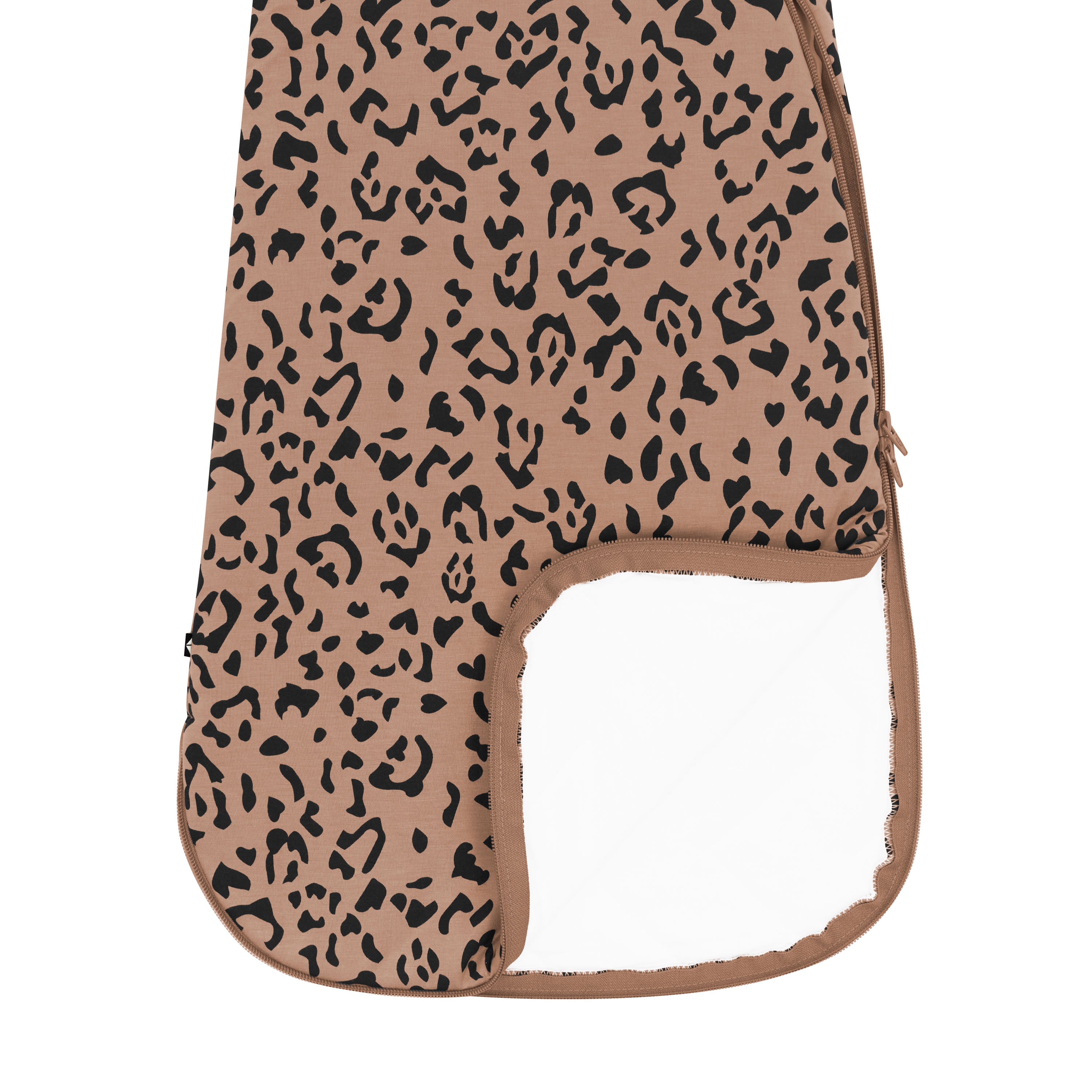 Double zipper on Sleep Bag in Latte Leopard 2.5