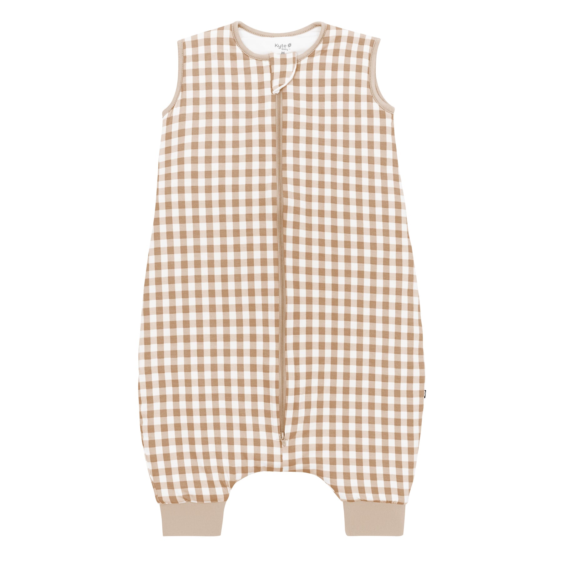 Sleep Bag Walker in Gingham Bisque 2.5 shown zipped