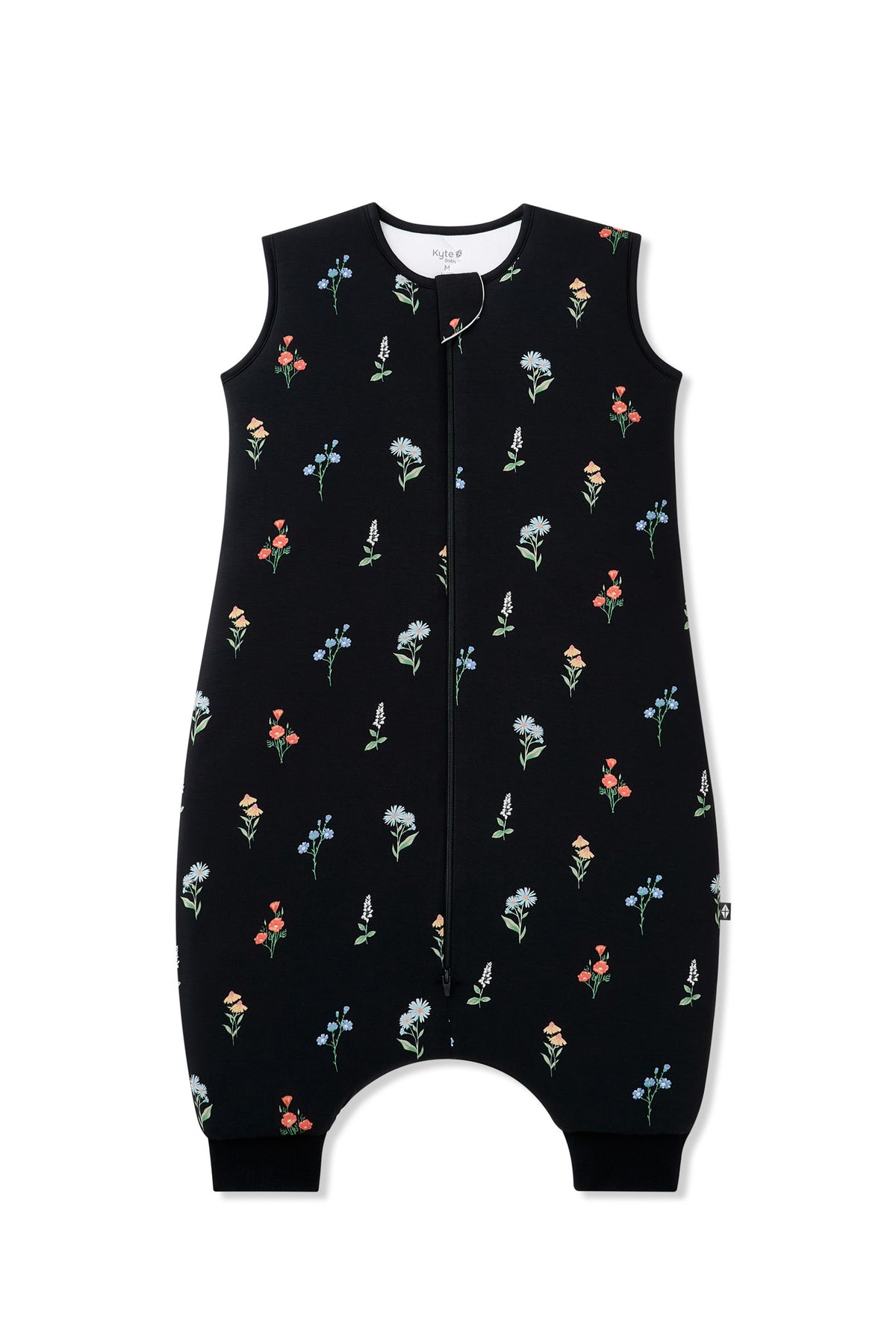 Black Sleep Bag Walker in Wildflower 2.5 print on a white background