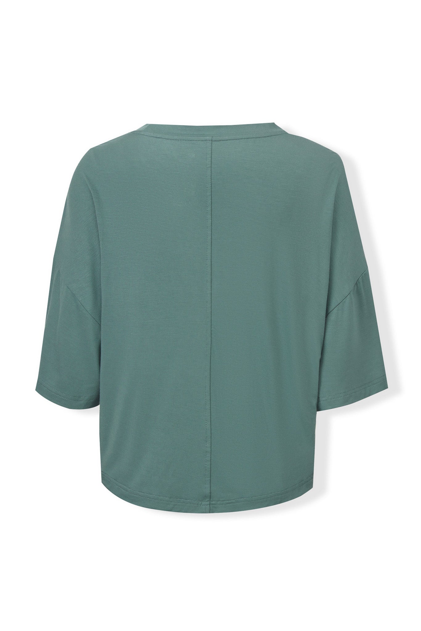 Back side of Women's Short Sleeve Boxy Tee in Pine