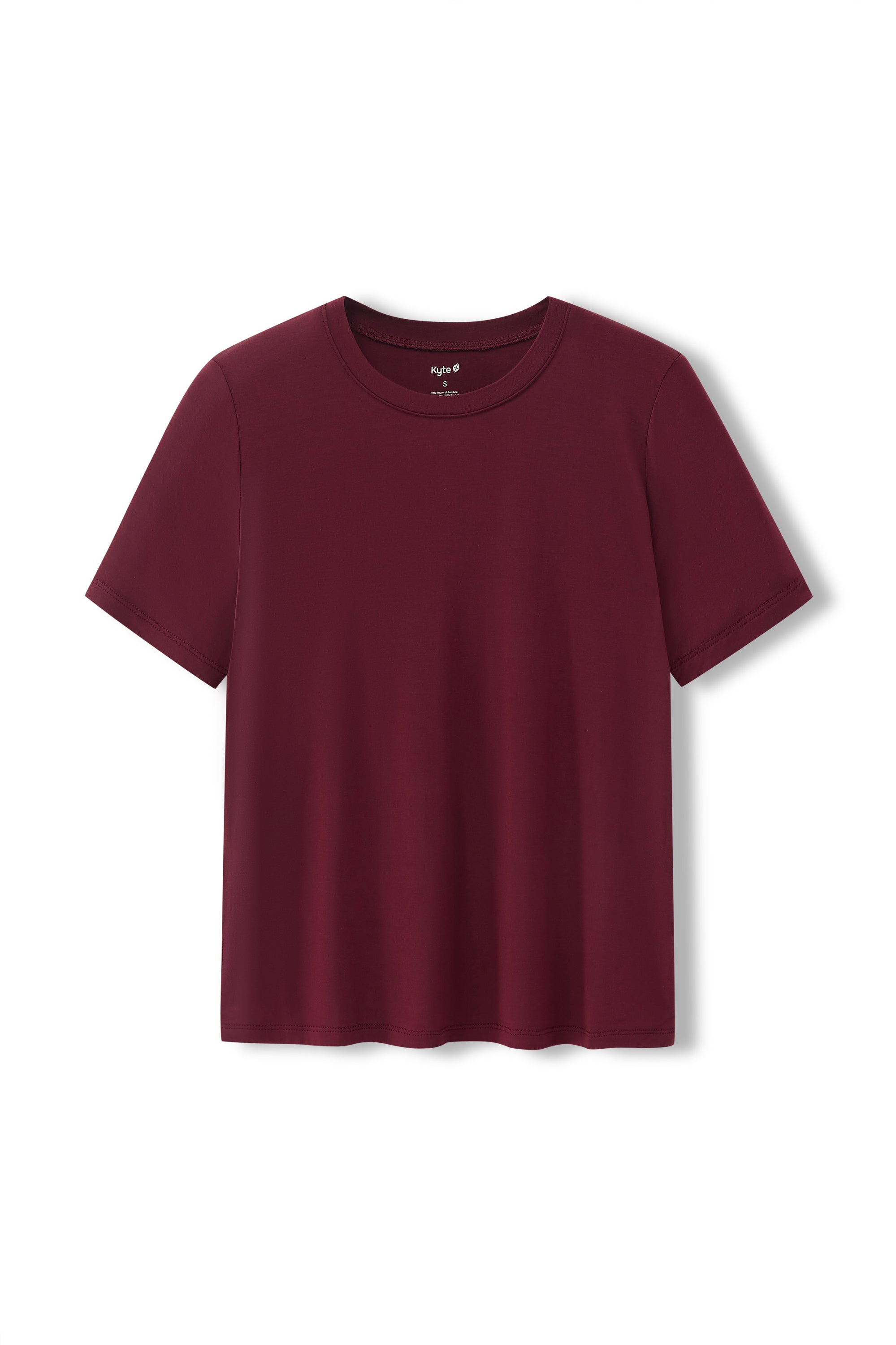Women's Crew Neck Tee in Burgundy