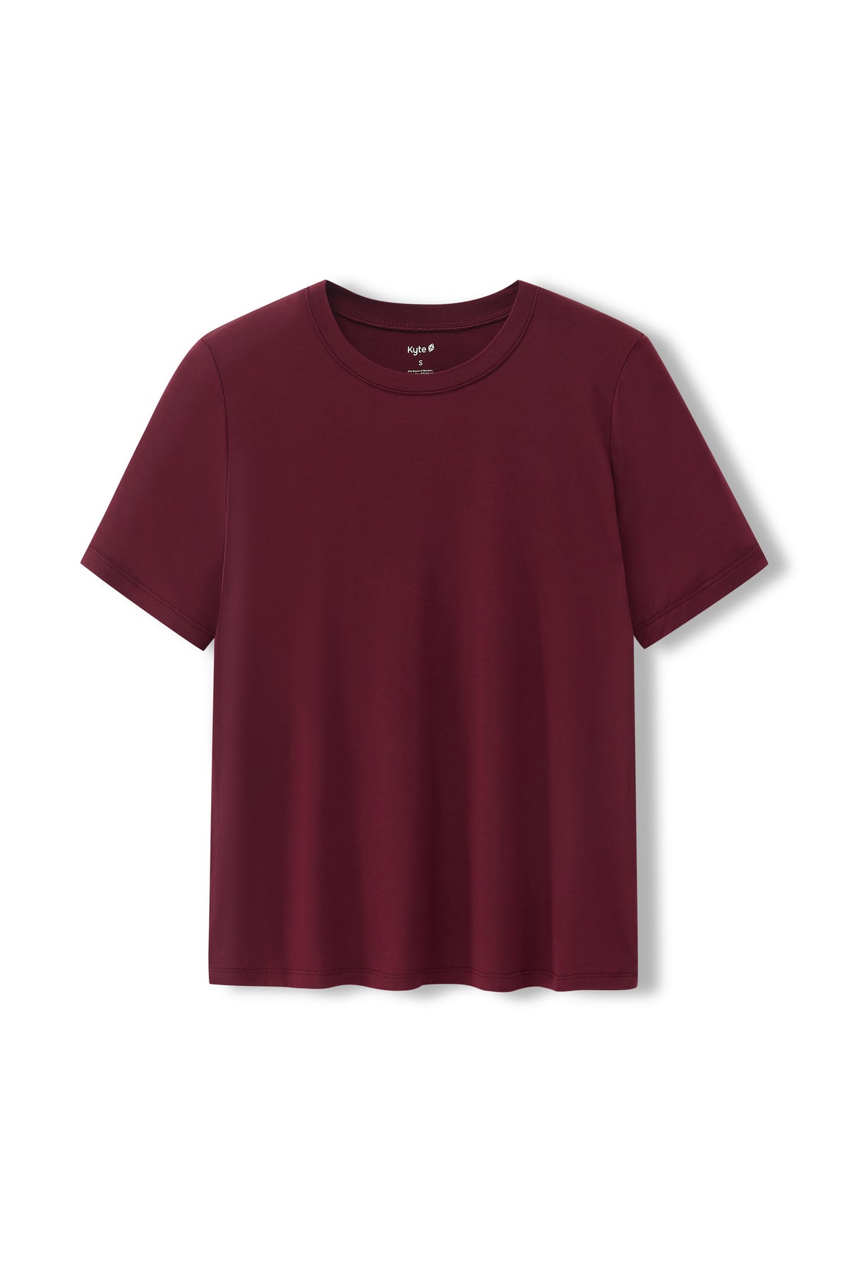 Women's Crew Neck Tee in Burgundy