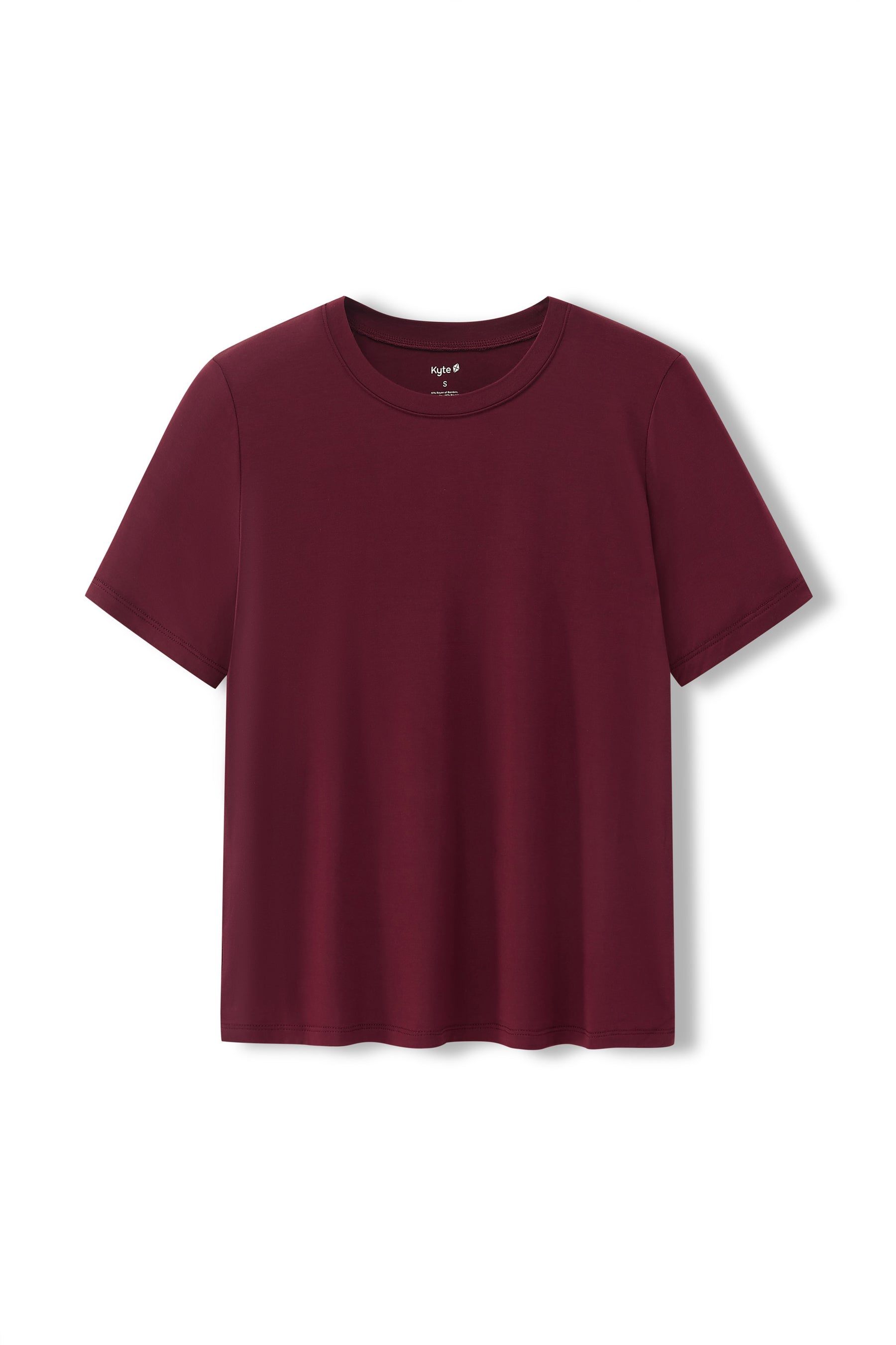 Women's Crew Neck Tee in Burgundy