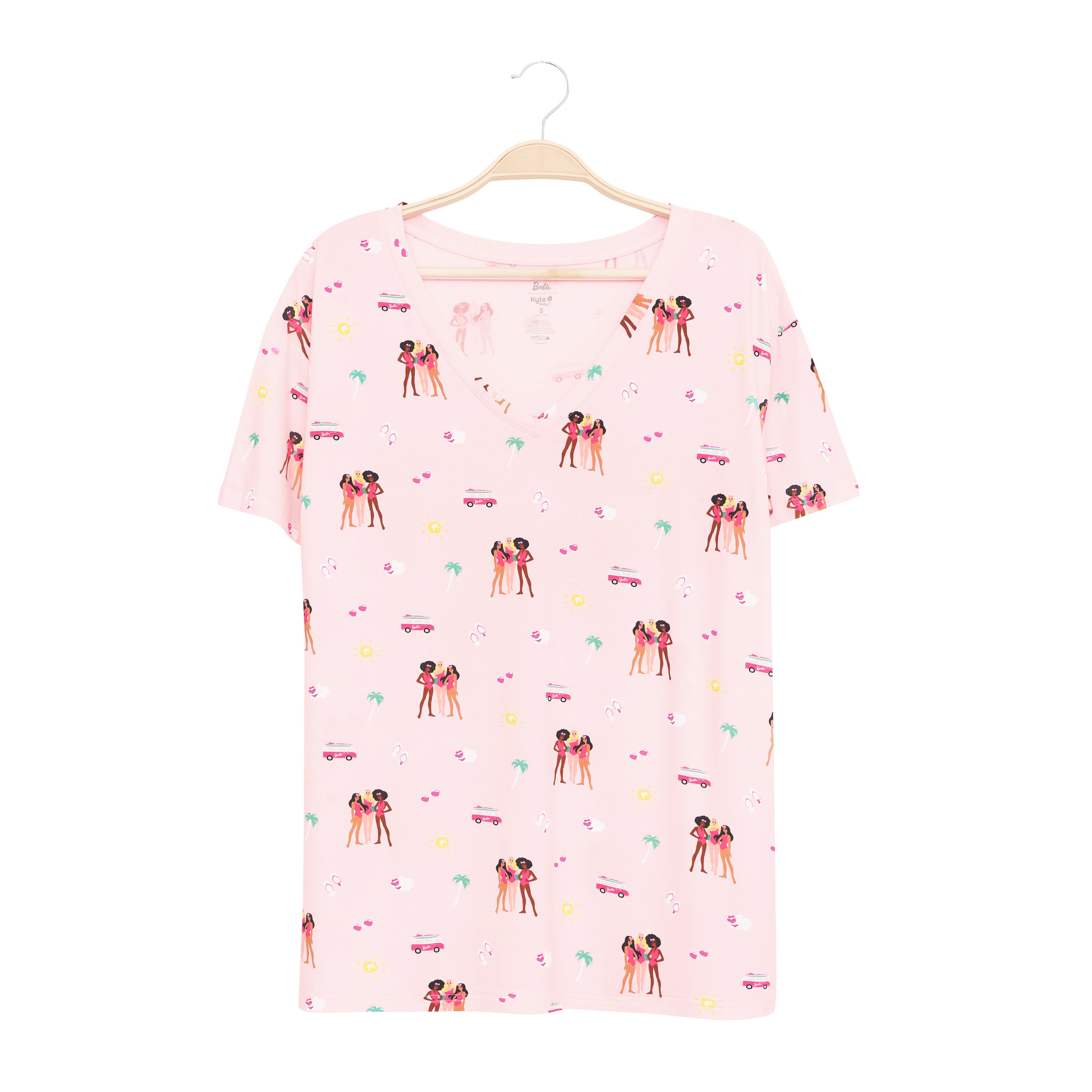 Women's V-Neck Tee in Barbie™ Beach