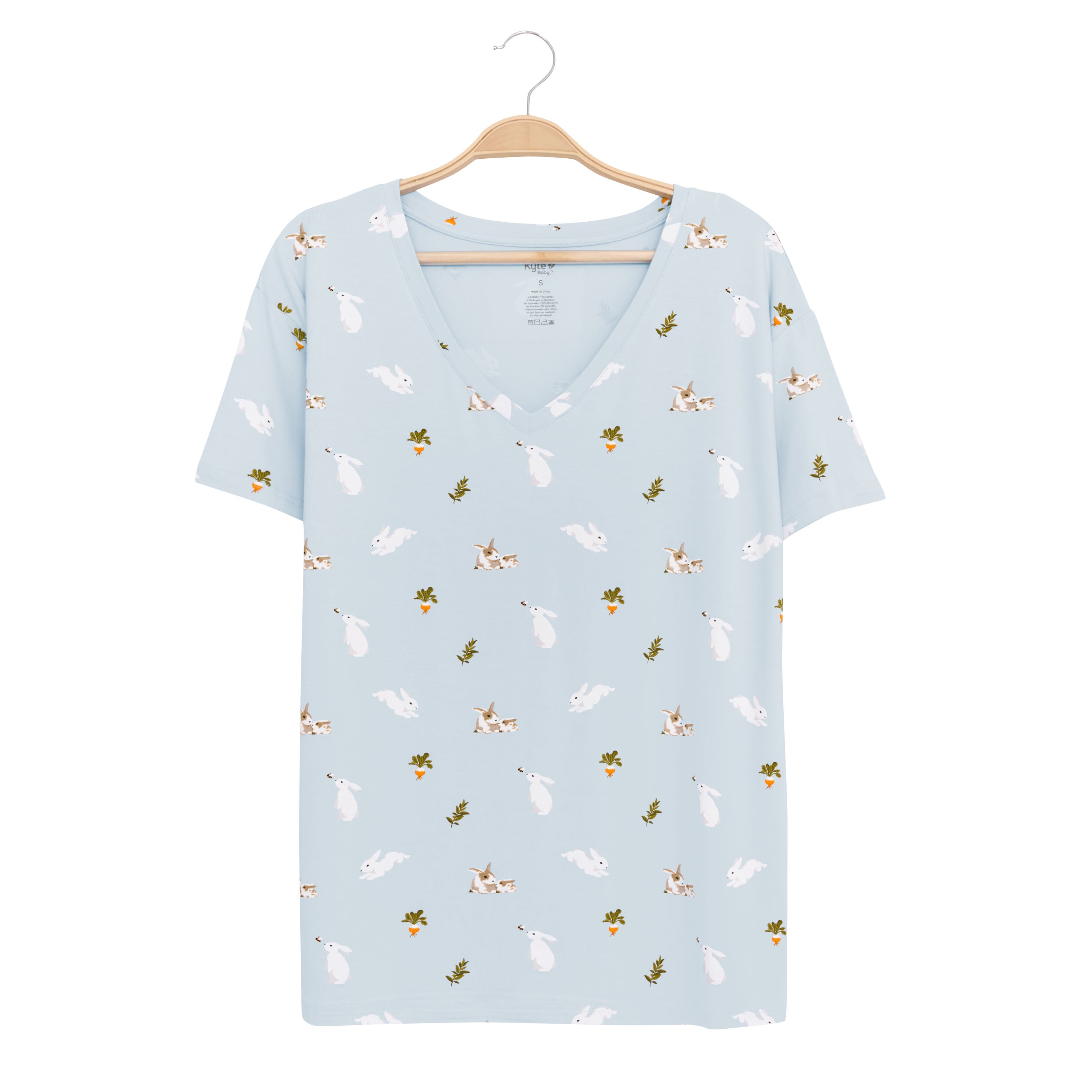 Women’s Relaxed Fit V-Neck in Ice Rabbit