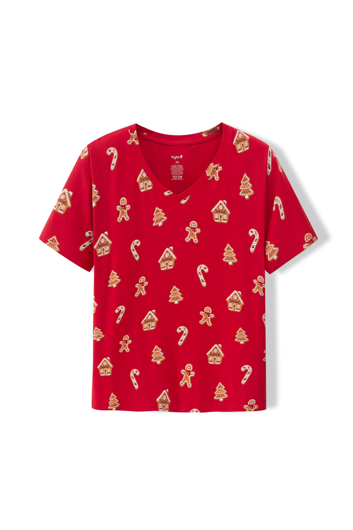 Women's Oversized V-Neck Tee in Gingerbread