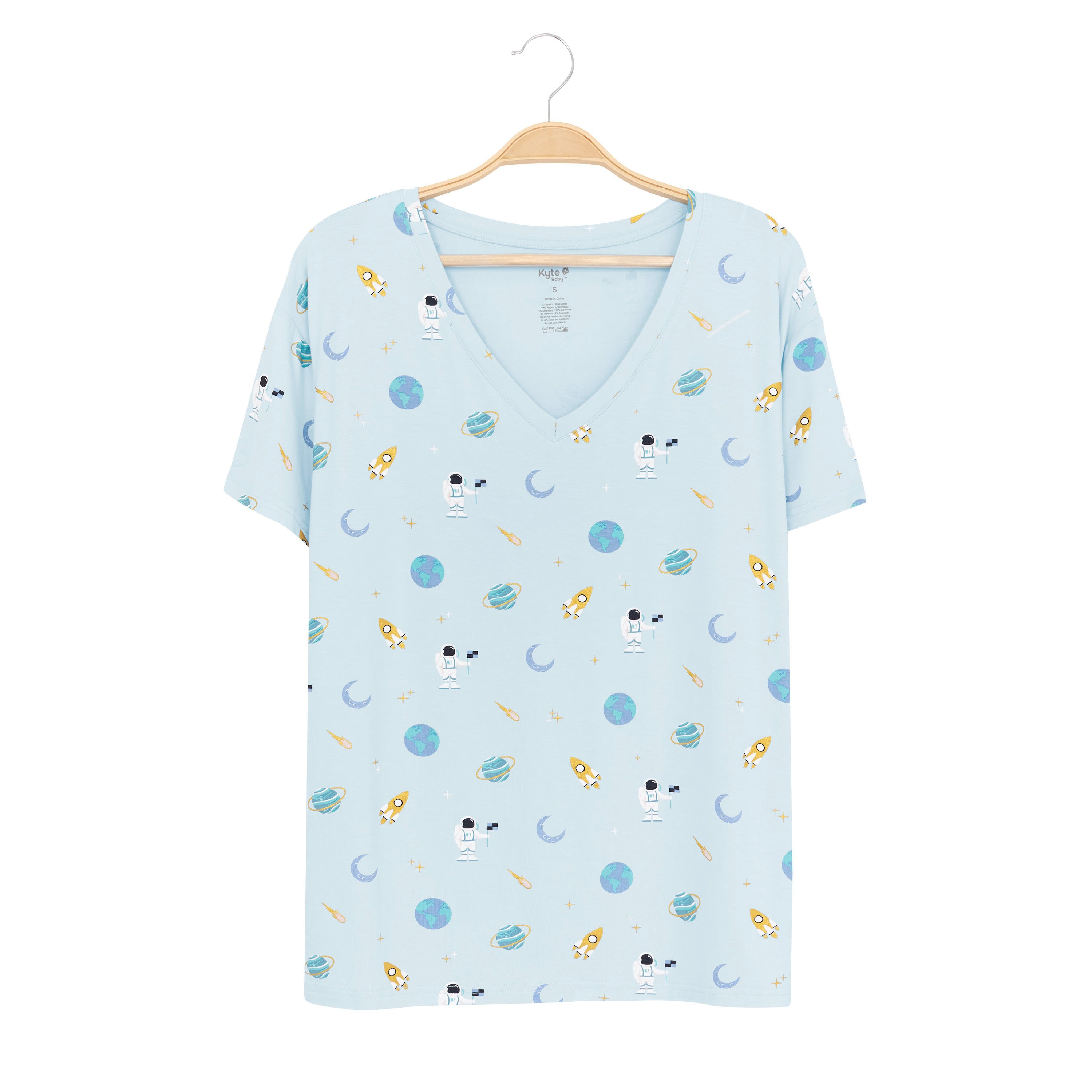 image of ice space women's relaxed fit v-neck tee