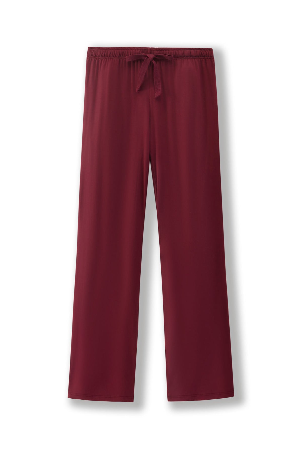 Women's Lounge Pants in Burgundy on a white background