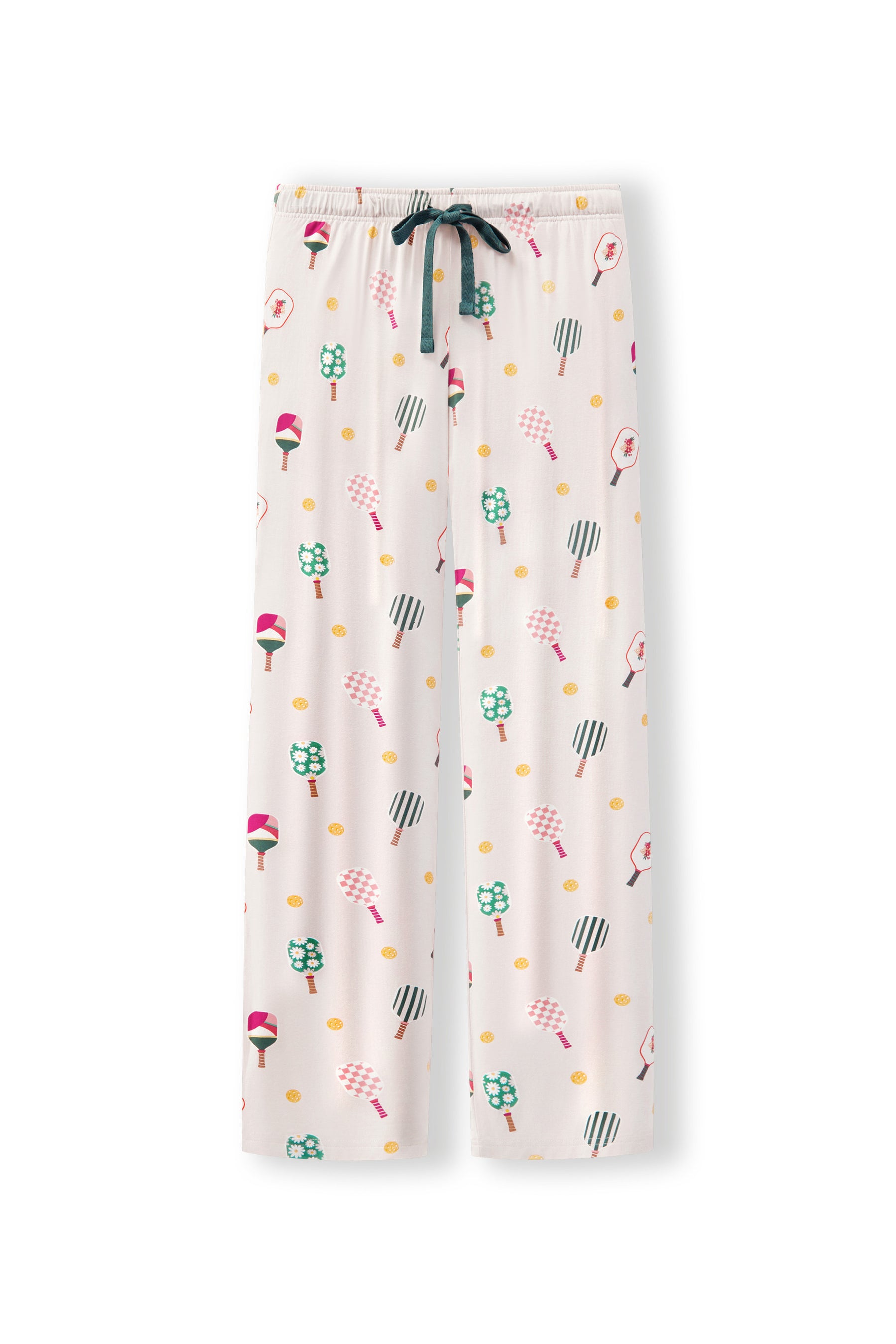 Women's Lounge Pants in Pickleball print on a white background